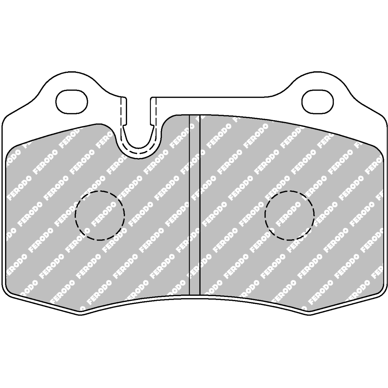 Plaquettes de frein FERODO FCP1348 DSUNO 109,8 mm x 69 mm x 15 mm