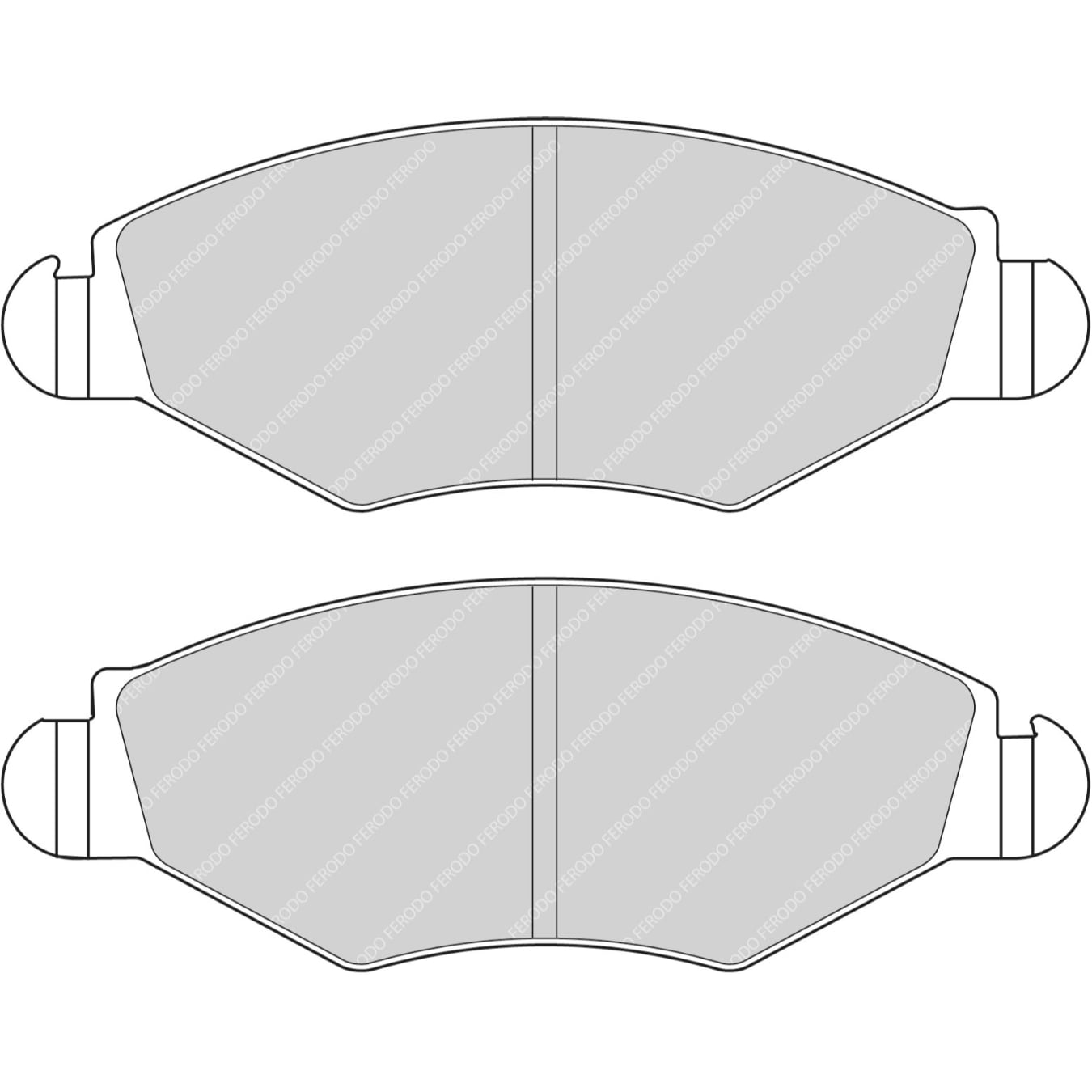 Plaquettes de frein FERODO FCP1378 DS2500 131 mm x 47,5 mm x 16,8 mm