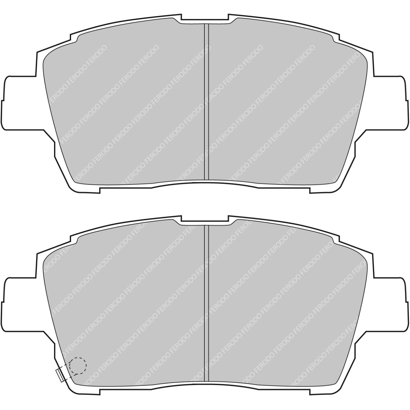 Plaquettes de frein FERODO FCP1392 DS2500 116,6 mm x 51 mm x 16,5 mm