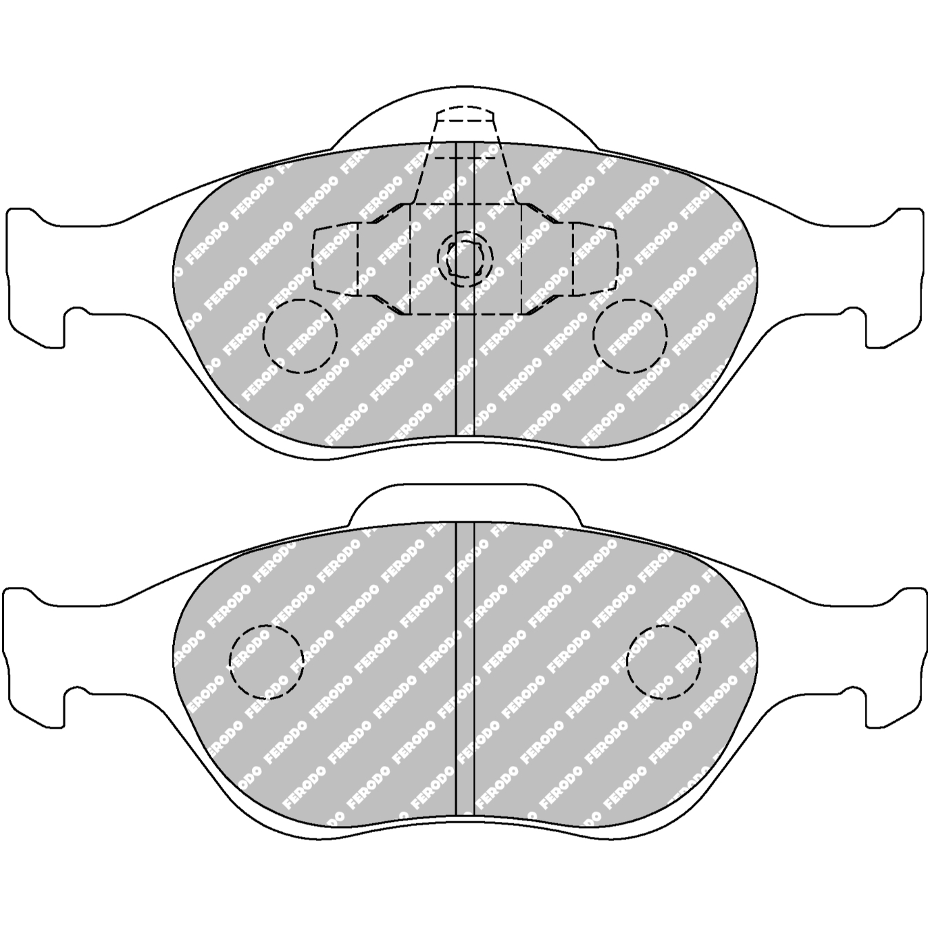 Plaquettes de frein FERODO FCP1394 DS3000 150,2 mm x 61,5 mm x 18,6 mm