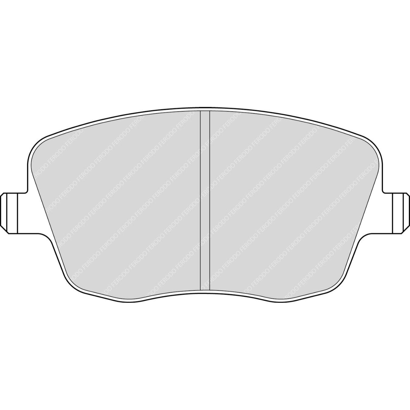 Plaquettes de frein FERODO FCP1419 DS3000 132 mm x 62,3 mm x 18,2 mm