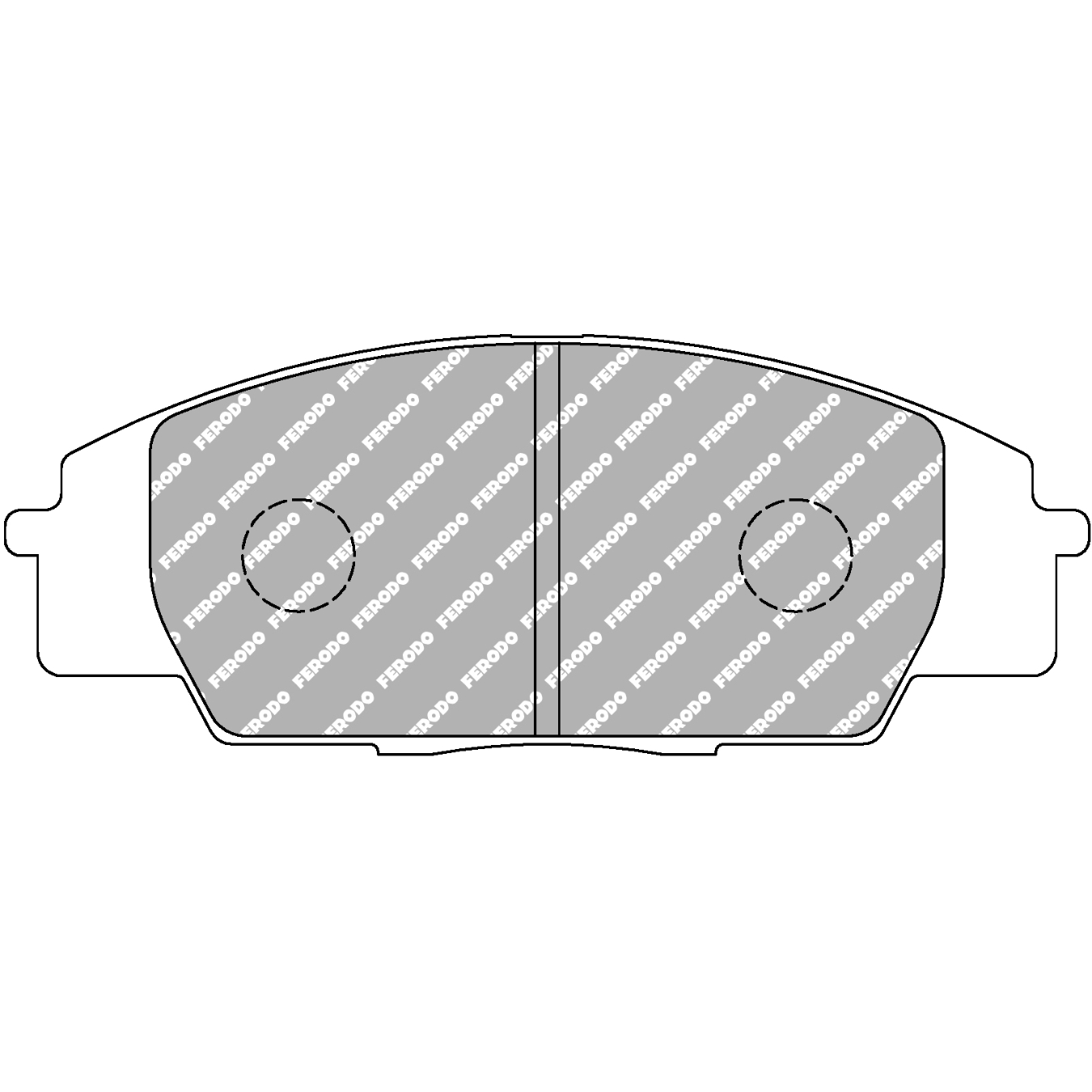 Plaquettes de frein FERODO FCP1444 DS2500 135,2 mm x 52 mm x 16 mm