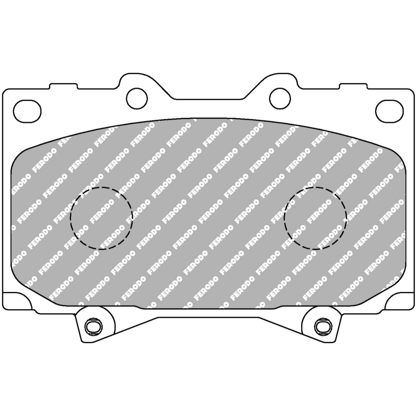 Plaquettes de frein FERODO FCP1456 DS2500 119,6 mm x 78,6 mm x 17,1 mm
