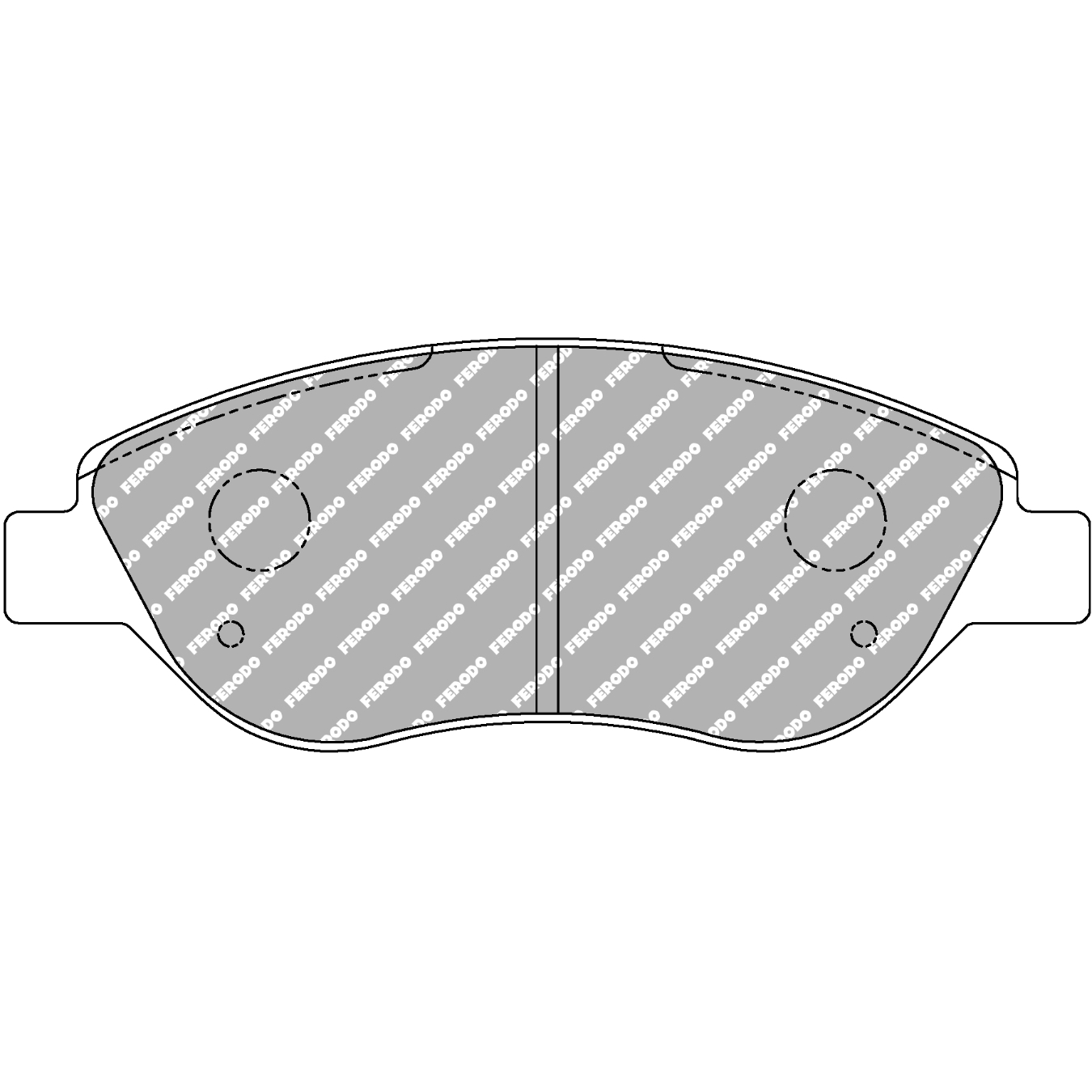 Plaquettes de frein FERODO FCP1468 DS2500 151 mm x 57,5 mm x 19,2 mm