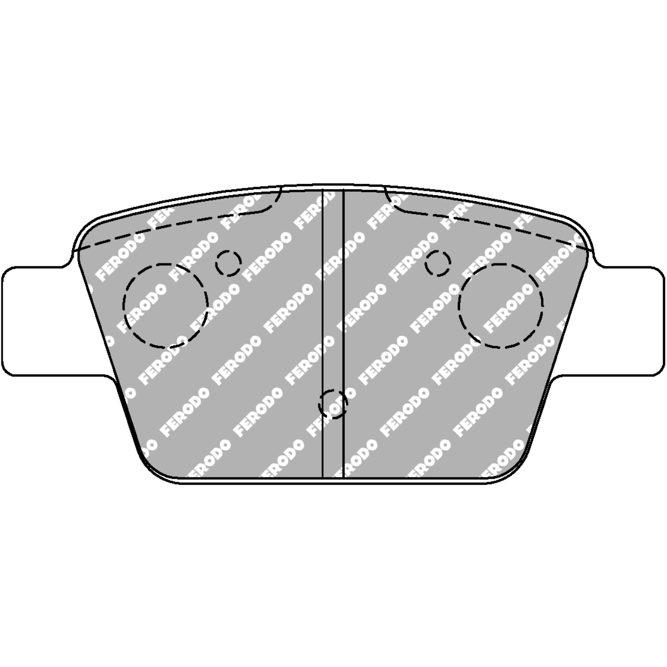 Plaquettes de frein FERODO FCP1469 DS2500 95 mm x 43 mm x 16,5 mm