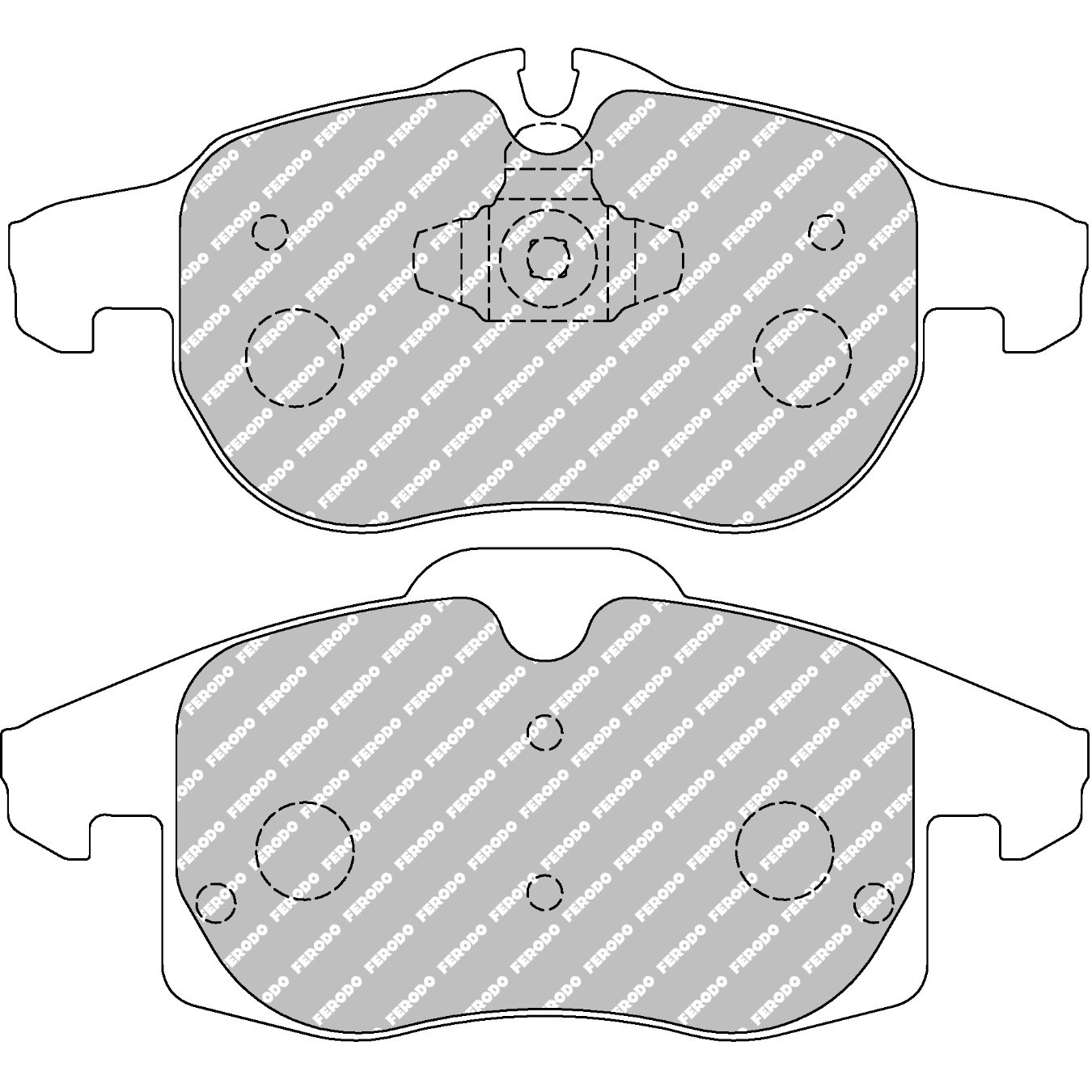 Plaquettes de frein FERODO FCP1520 DS2500 155,4 mm x 69,5 mm x 19,5 mm