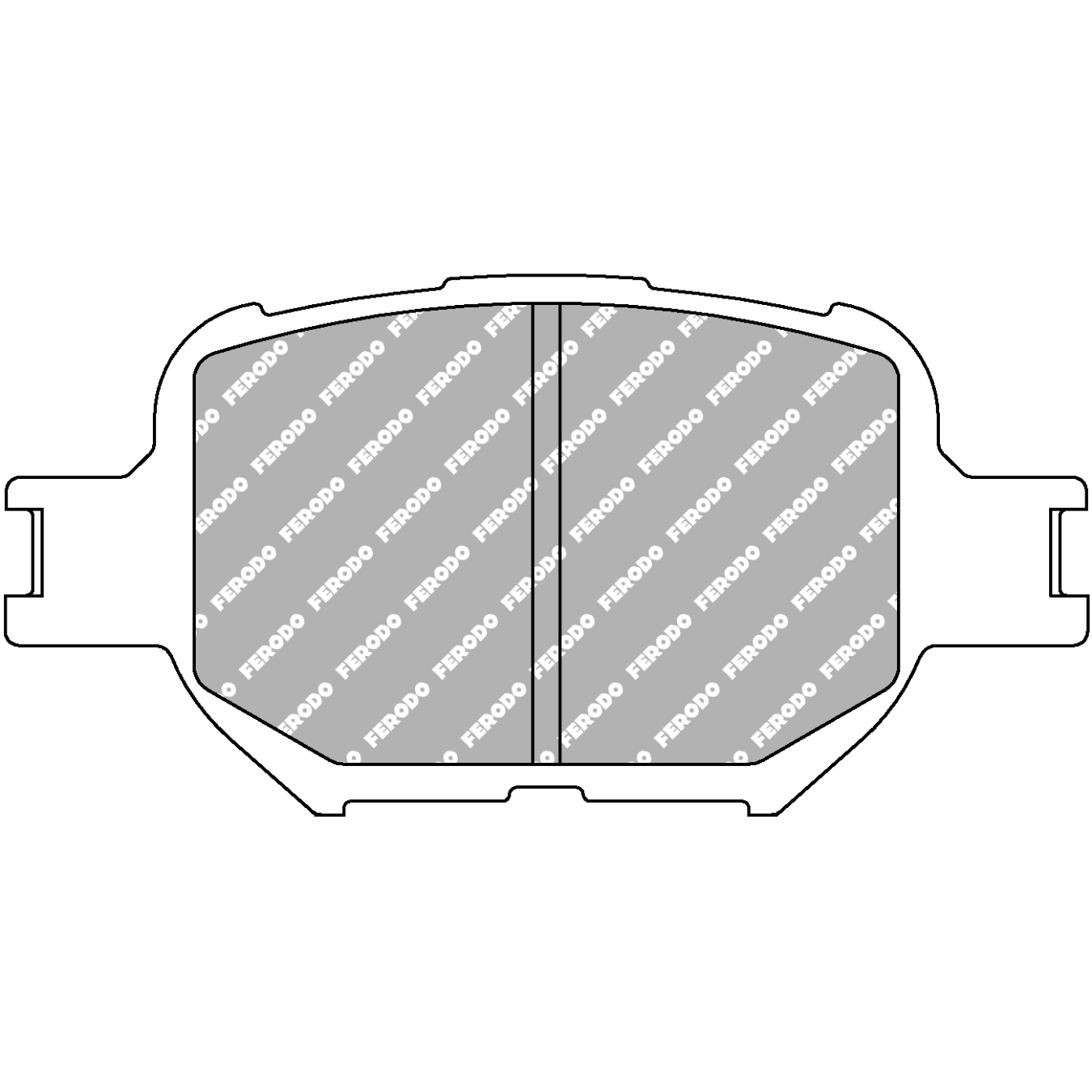 Plaquettes de frein FERODO FCP1528 DS2500 117,8 mm x 58 mm x 18,2 mm