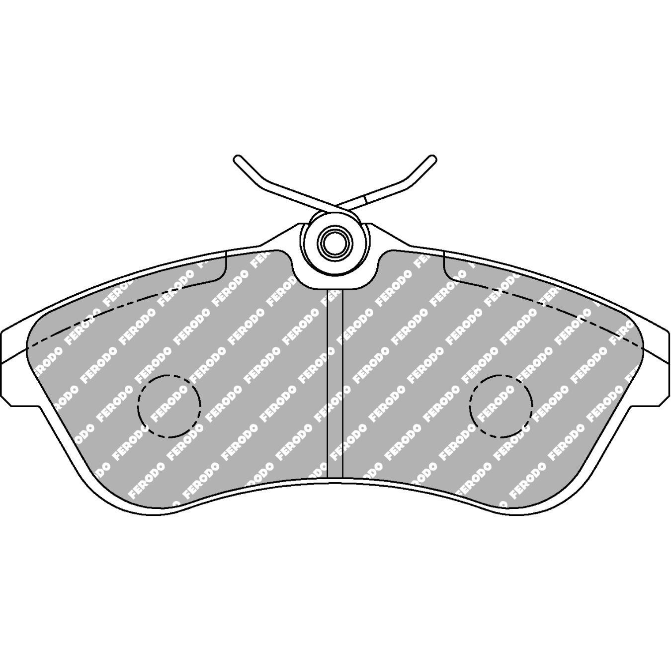 Plaquettes de frein FERODO FCP1543 DS2500 129 mm x 56,4 mm x 19,1 mm