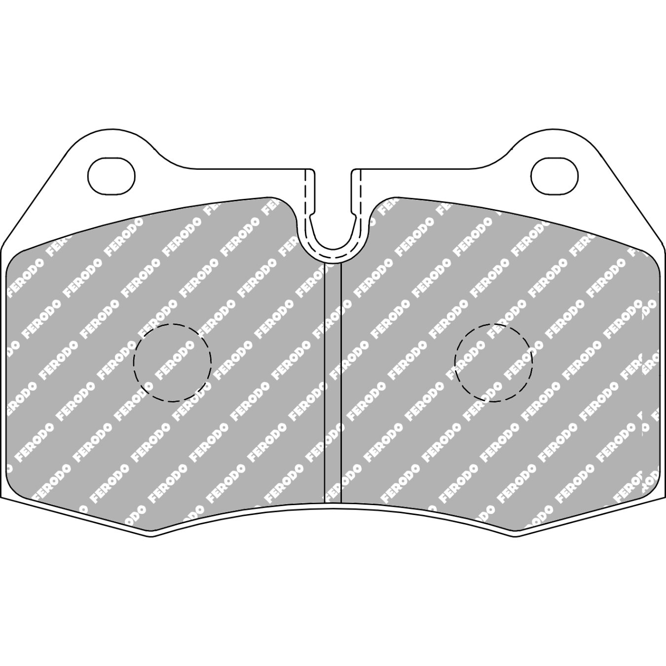 Plaquettes de frein FERODO FCP1561 DS2500 120,1 mm x 73,7 mm x 15 mm