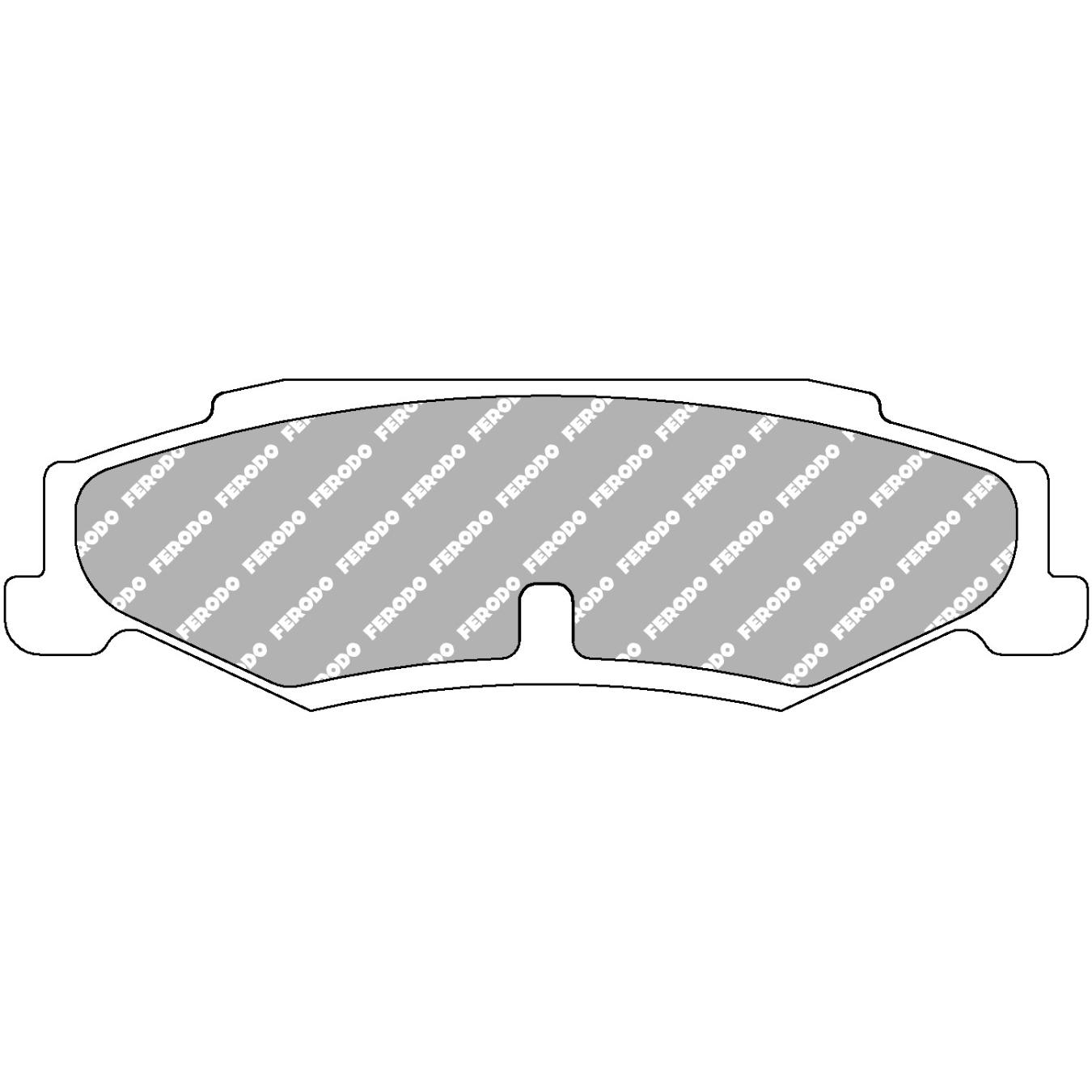 Plaquettes de frein FERODO FCP1563 DS2500 121,6 X 37 X 16,7 mm