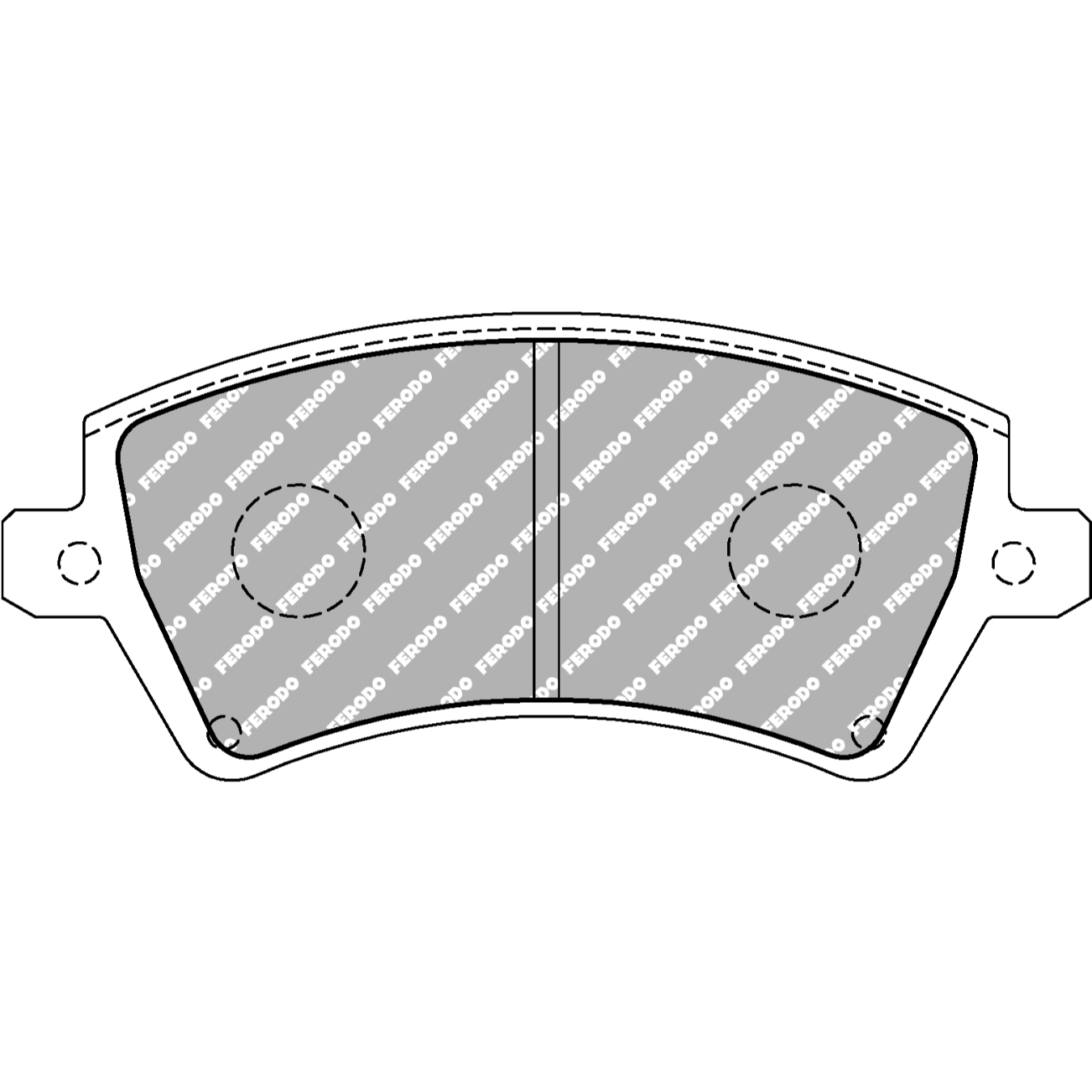 Plaquettes de frein FERODO FCP1573 DS2500 131,7 mm x 56,6 mm x 17,5 mm