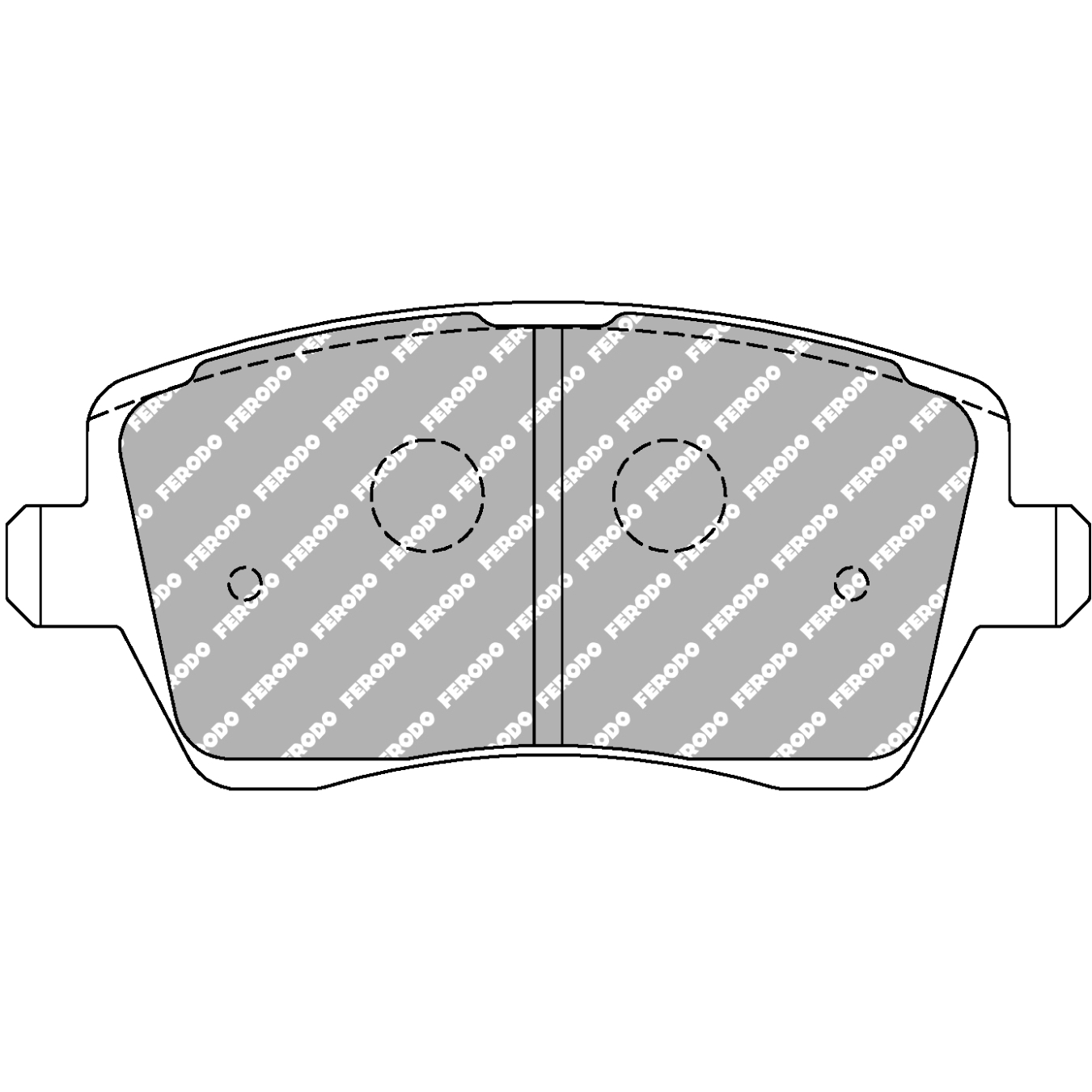 Plaquettes de frein FERODO FCP1617 DSUNO 116,4 mm x 52,3 mm x 17,5 mm
