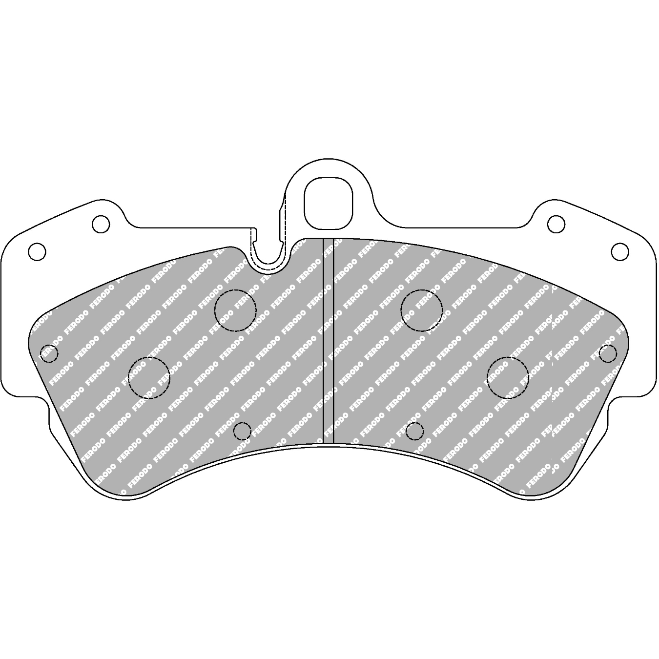 Plaquettes de frein FERODO FCP1625 DS2500 190,1 mm x 99 mm x 16,8 mm