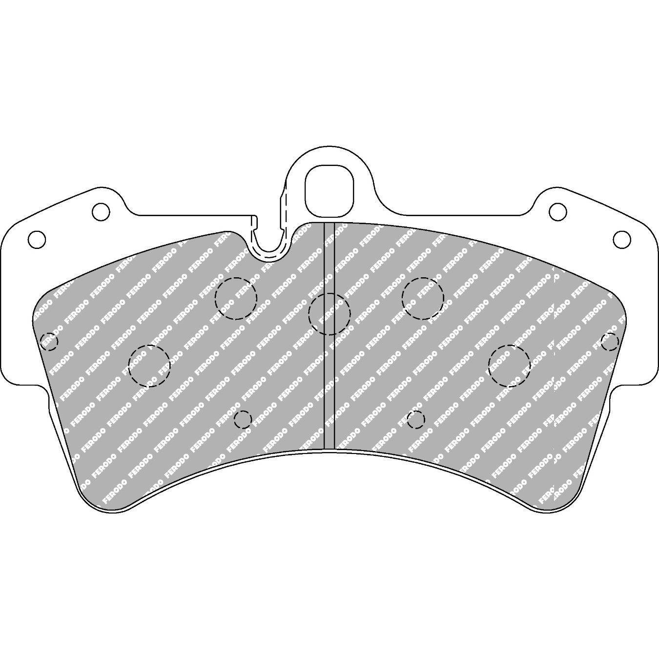 Plaquettes de frein FERODO FCP1626 DS2500 190,1 mm x 106,3 mm x 16,8 mm