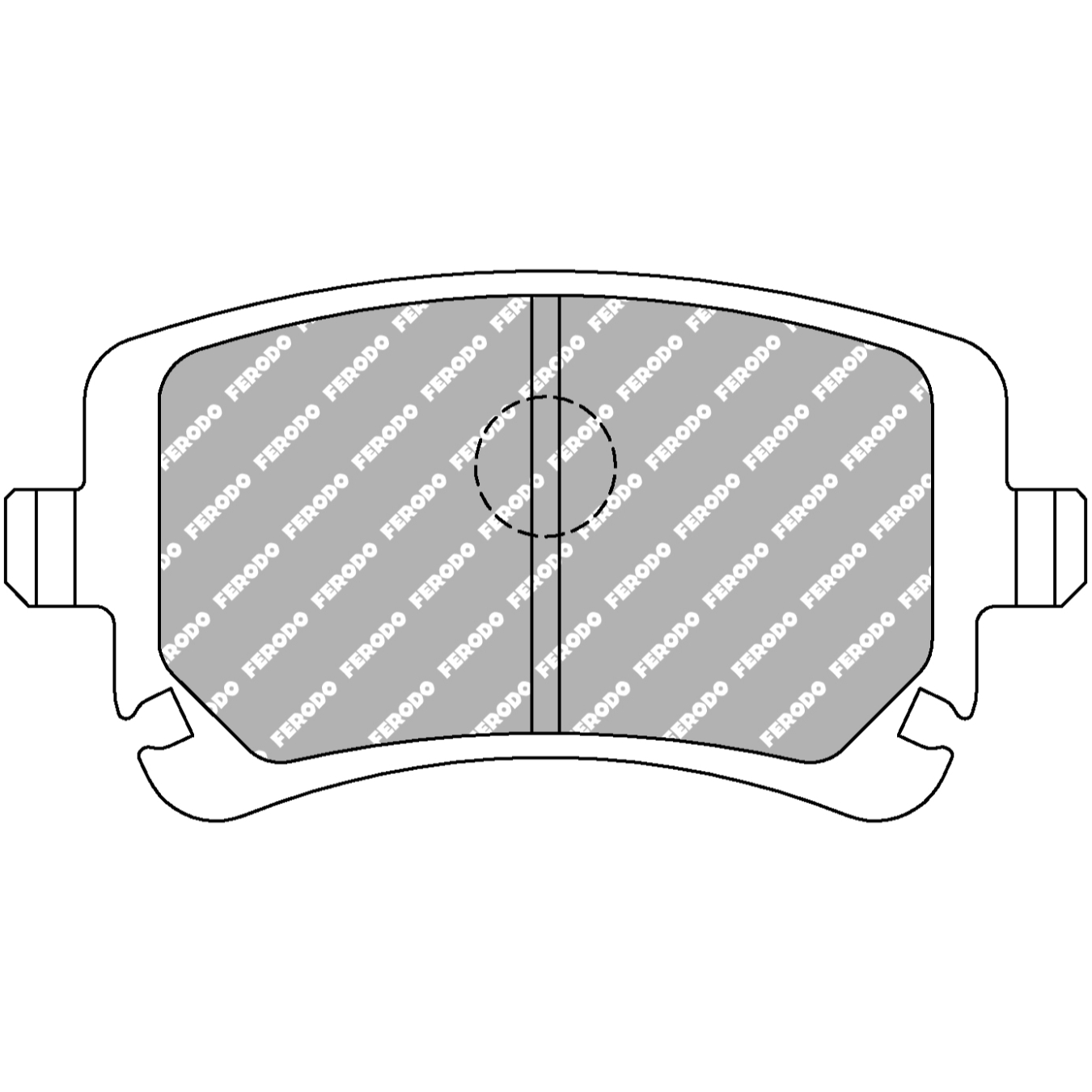 Plaquettes de frein FERODO FCP1655 DS2500 116,2 mm x 59 mm x 17,5 mm