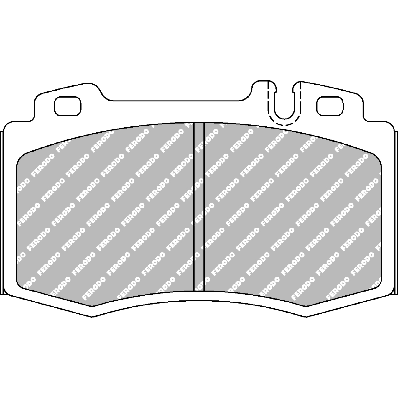 Plaquettes de frein FERODO FCP1661 DS2500 119,6 mm x 71,4 mm x 16,9 mm