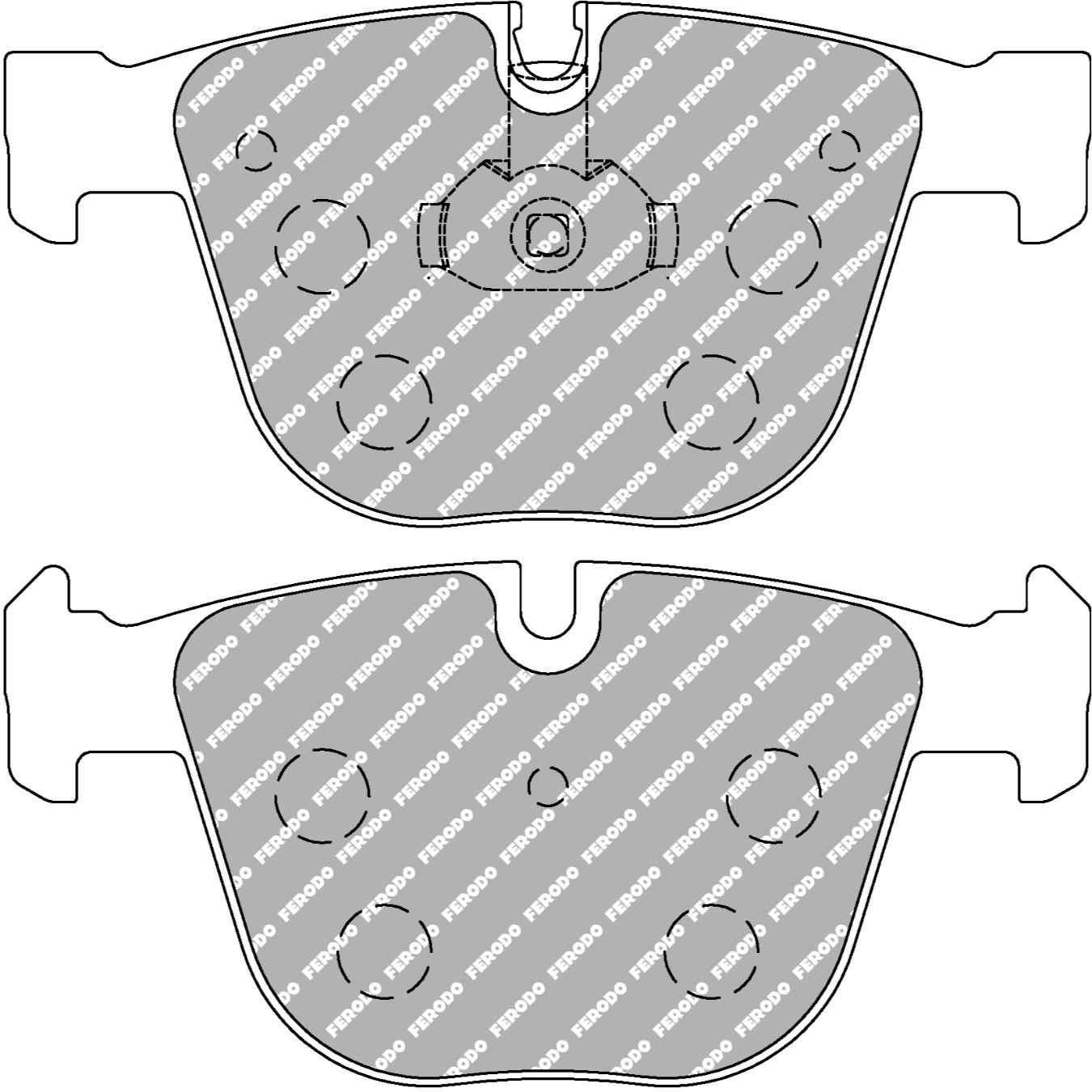 Plaquettes de frein FERODO FCP1672 DS2500 139,8 mm x 67,8 mm x 16,1 mm