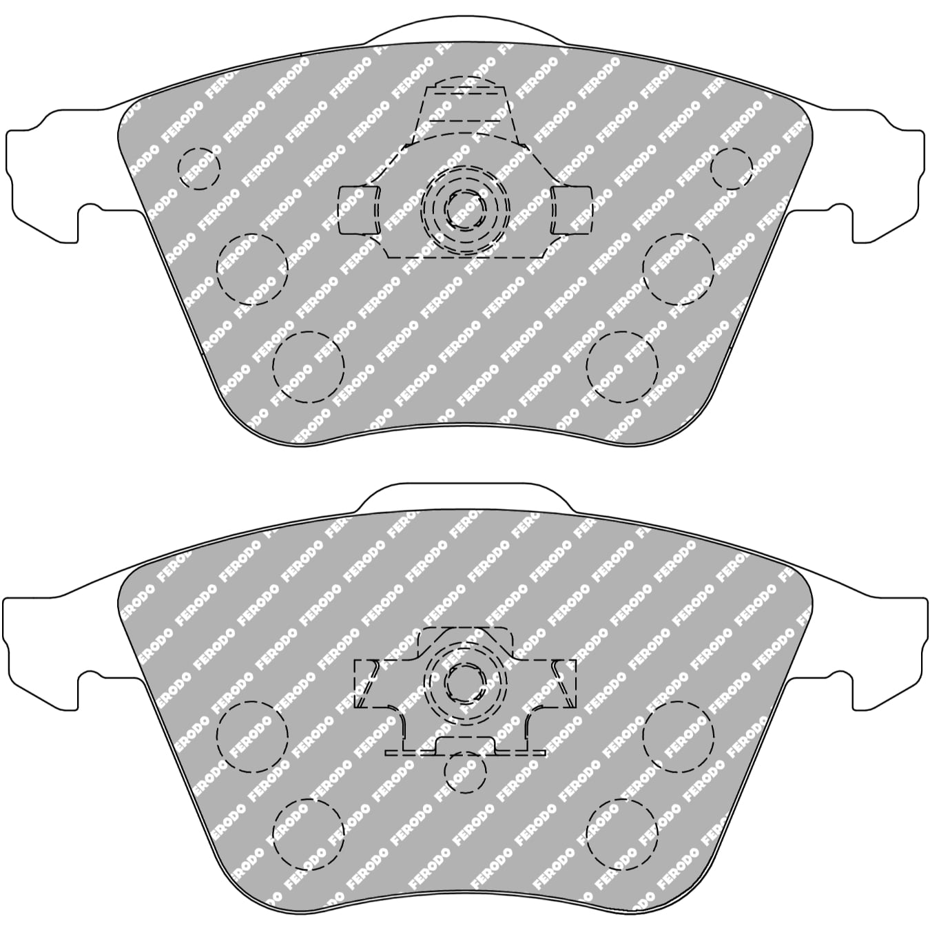 Plaquettes de frein FERODO FCP1765 DSUNO 155,3 mm x 72,9 mm x 20,3 mm