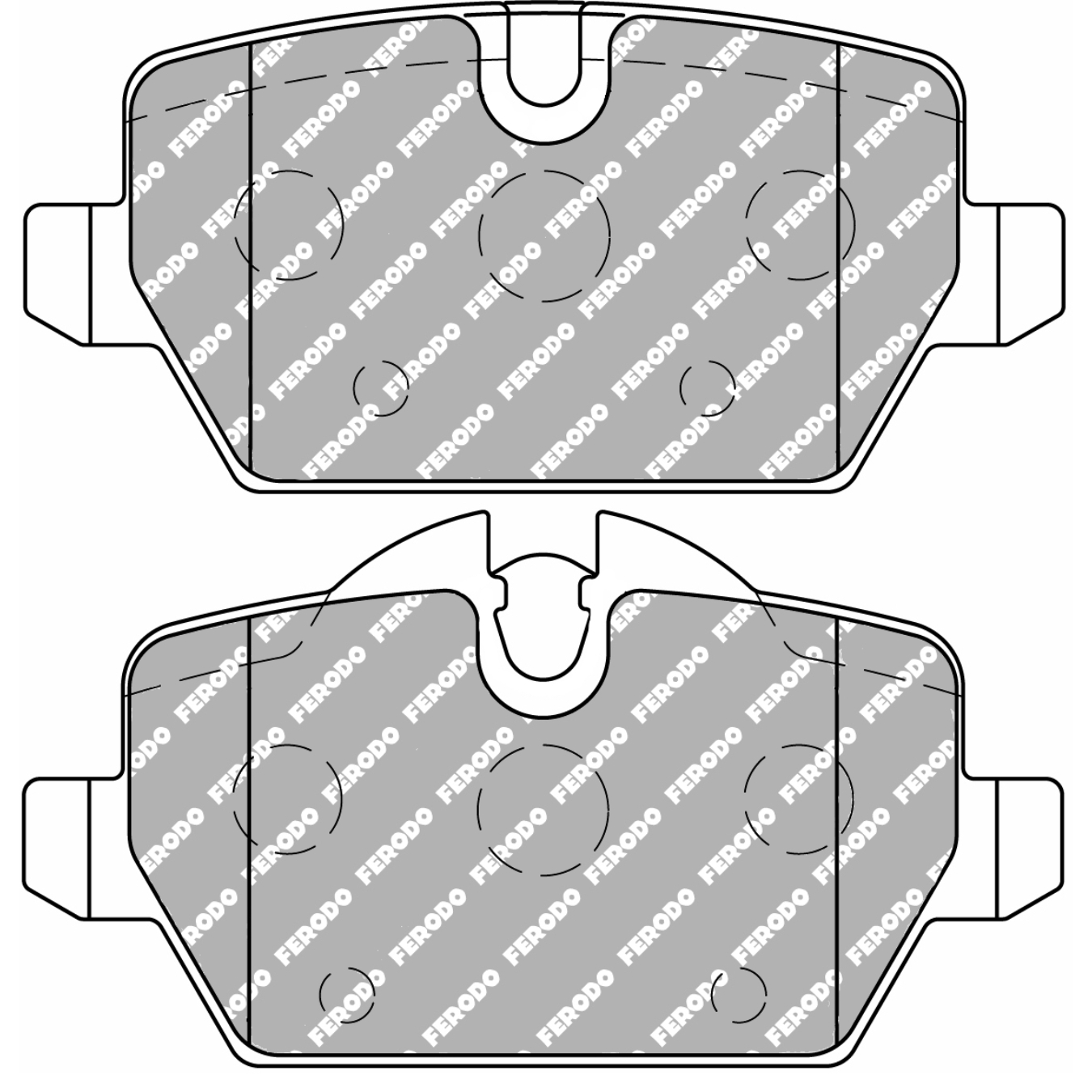Plaquettes de frein FERODO FCP1806 DS2500 95,5 mm x 45 mm x 16,6 mm