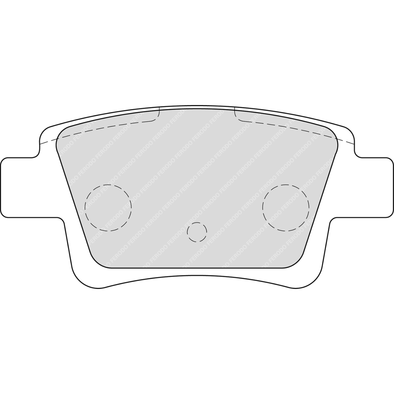 Plaquettes de frein FERODO FCP1858 DS2500 102 mm x 47 mm x 17,3 mm