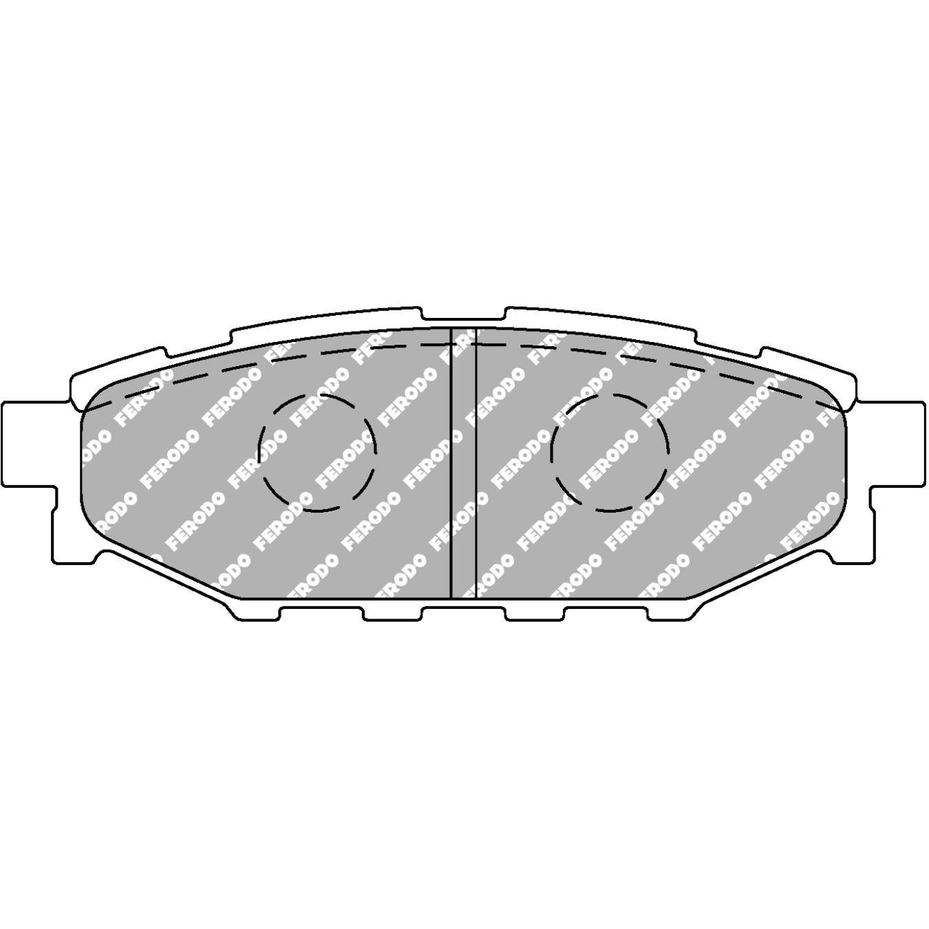Plaquettes de frein FERODO FCP1947 DS2500 110,5 mm x 38,2 mm x 14,6 mm