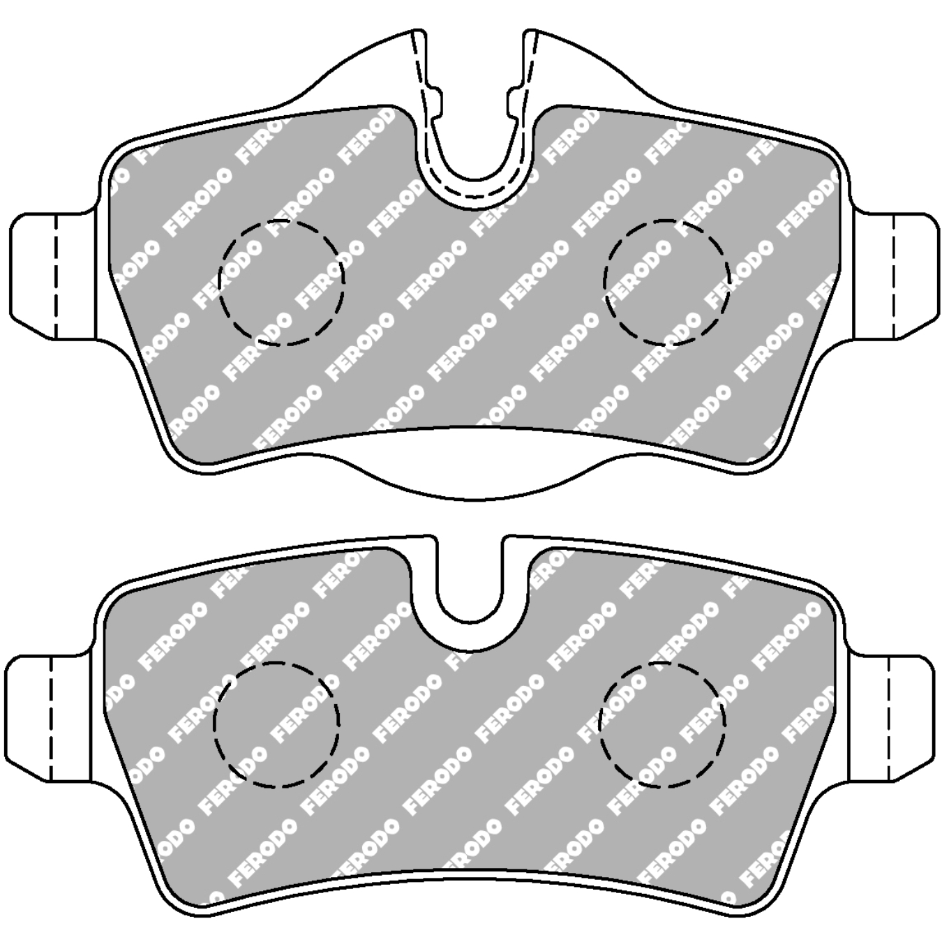 Plaquettes de frein FERODO FCP1975 DS1.11 95,5 mm x 48,4 mm x 17 mm