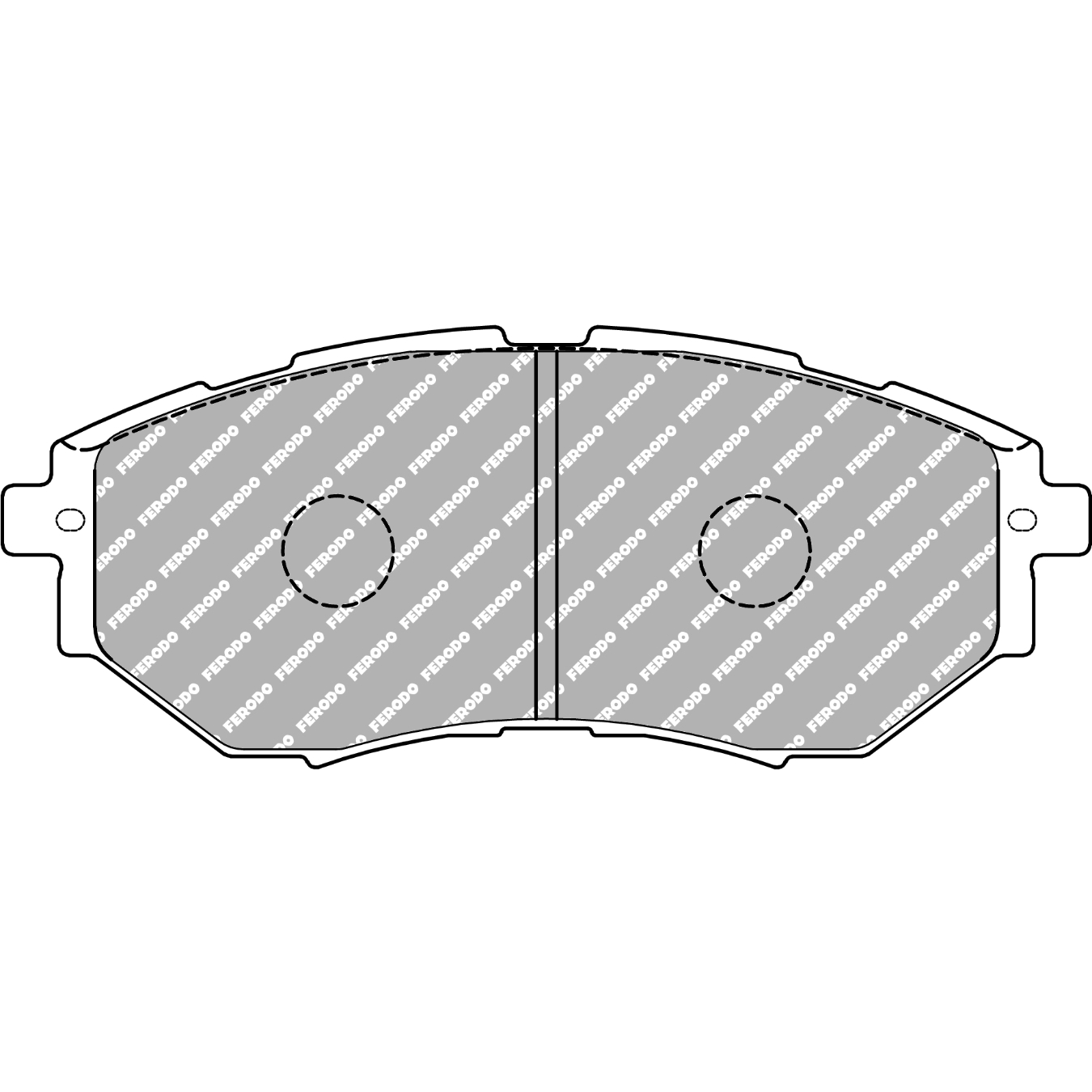 Plaquettes de frein FERODO FCP1984 DS2500 157,2 mm x 63,5 mm x 17,9 mm