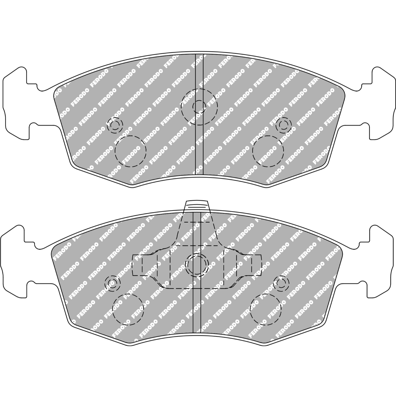 Plaquettes de frein FERODO FCP276 DS2500 151,5 mm x 49 mm x 18 mm