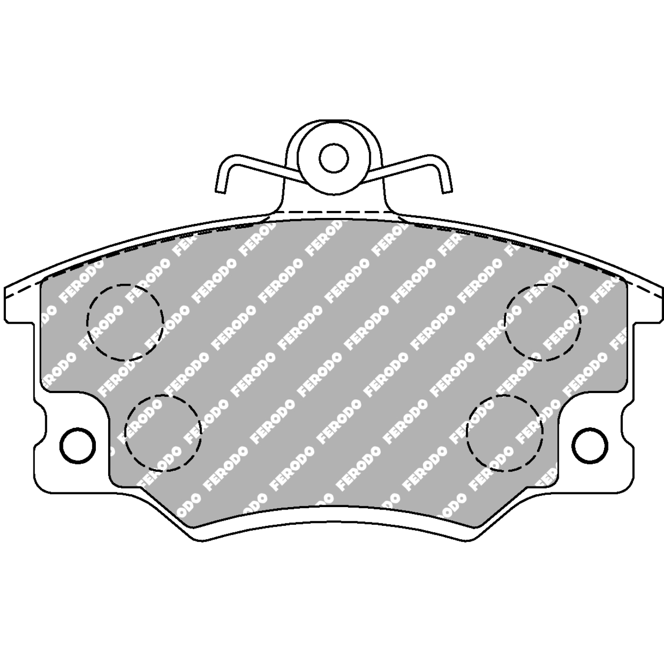 Plaquettes de frein FERODO FCP370 DS2500 104,7 mm x 67 mm x 17,3 mm