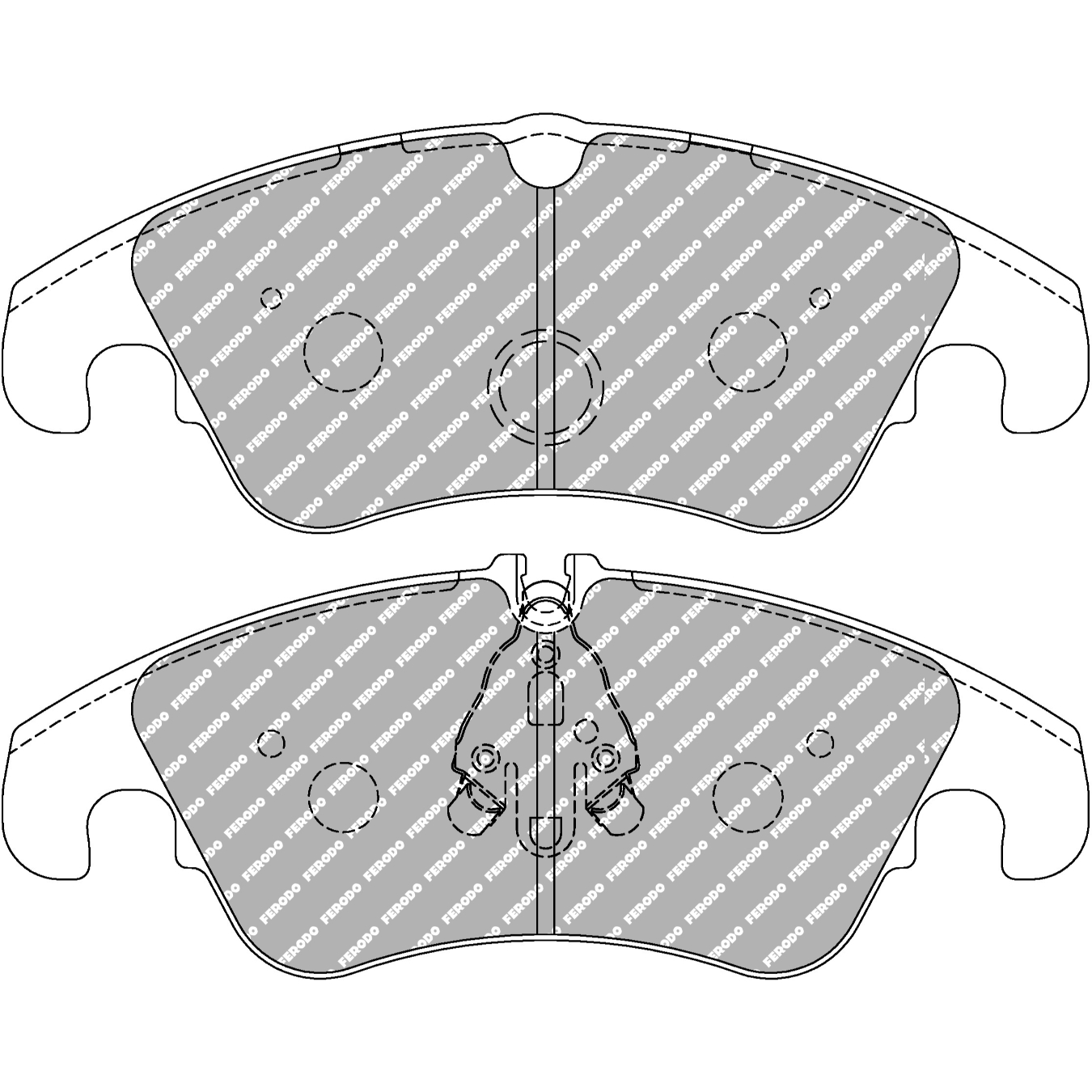 Plaquettes de frein FERODO FCP4044 DS2500 188 mm x 72,8 mm x 18,3 mm