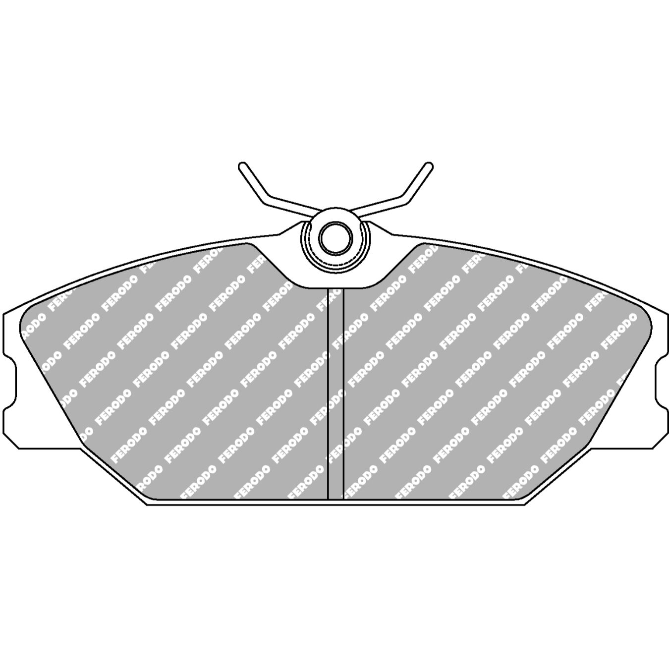 Plaquettes de frein FERODO FCP406 DS3000 129,9 mm x 55 mm x 17,7 mm