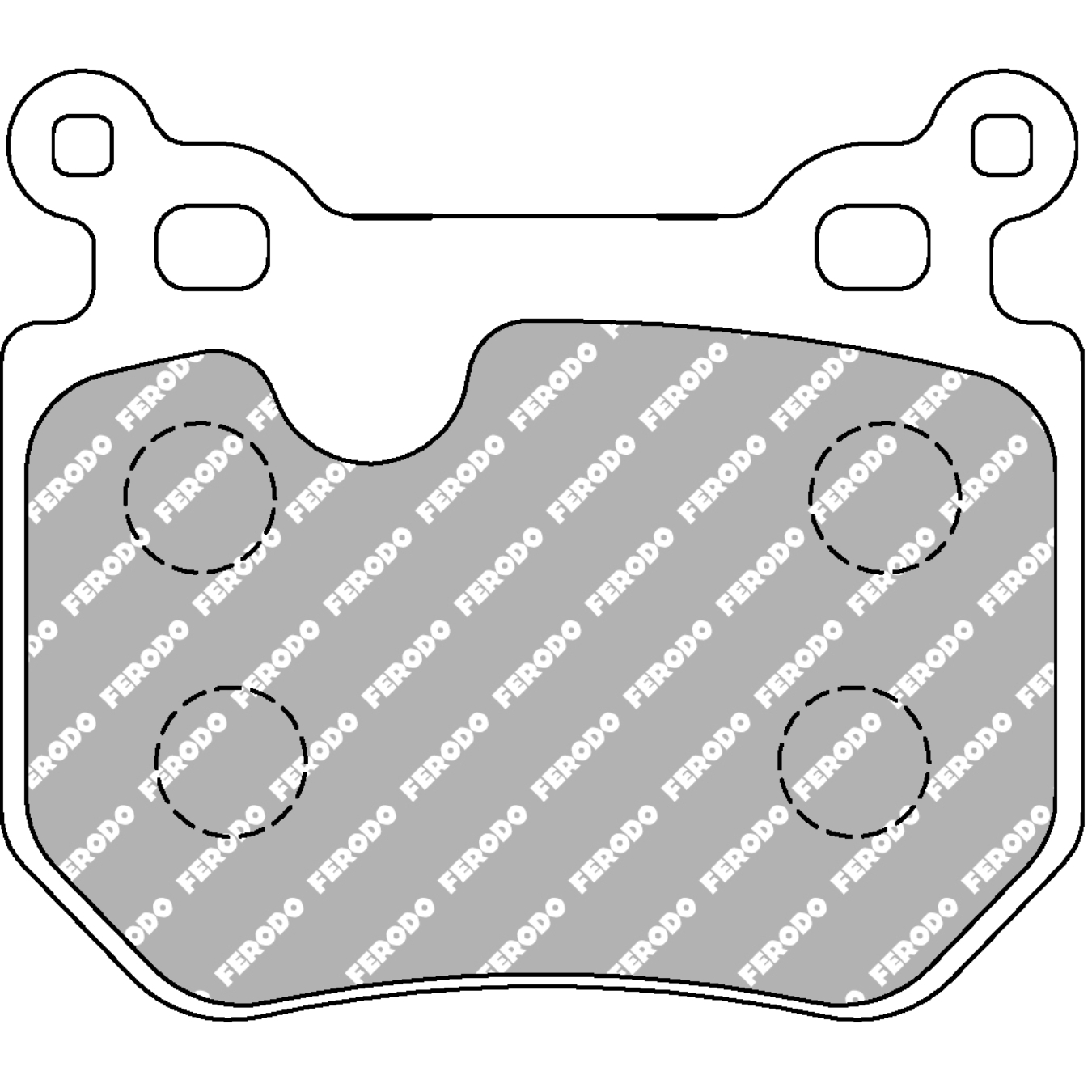 Plaquettes de frein FERODO FCP4217 DS2500 87 mm x 76 mm x 16,3 mm
