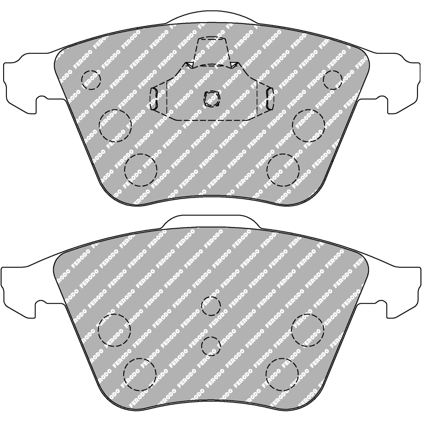 Plaquettes de frein FERODO FCP4223 DS2500 155,3 mm x 73 mm x 20,4 mm