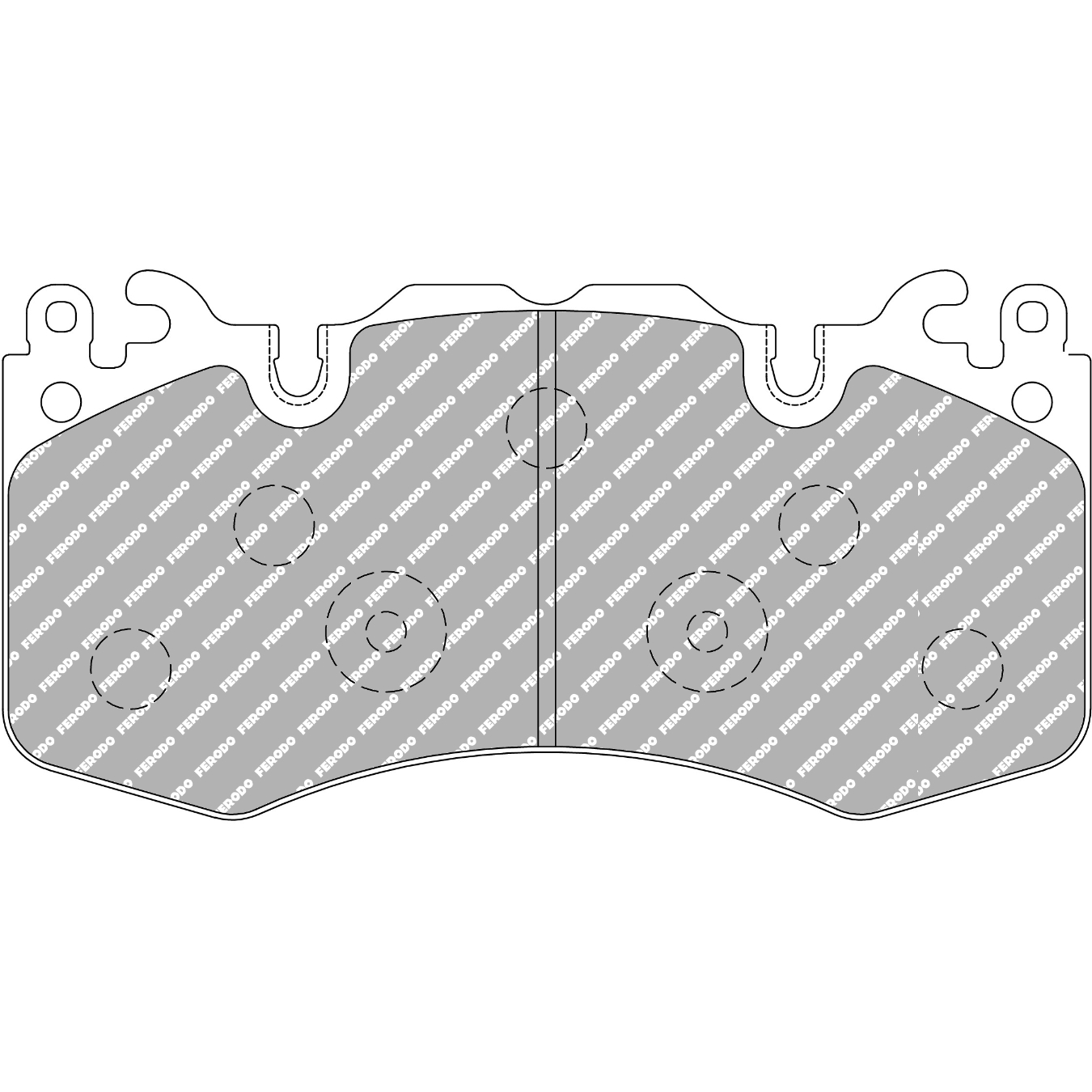 Plaquettes de frein FERODO FCP4379 DS2500 189,7 mm x 96,4 mm x 16,6 mm