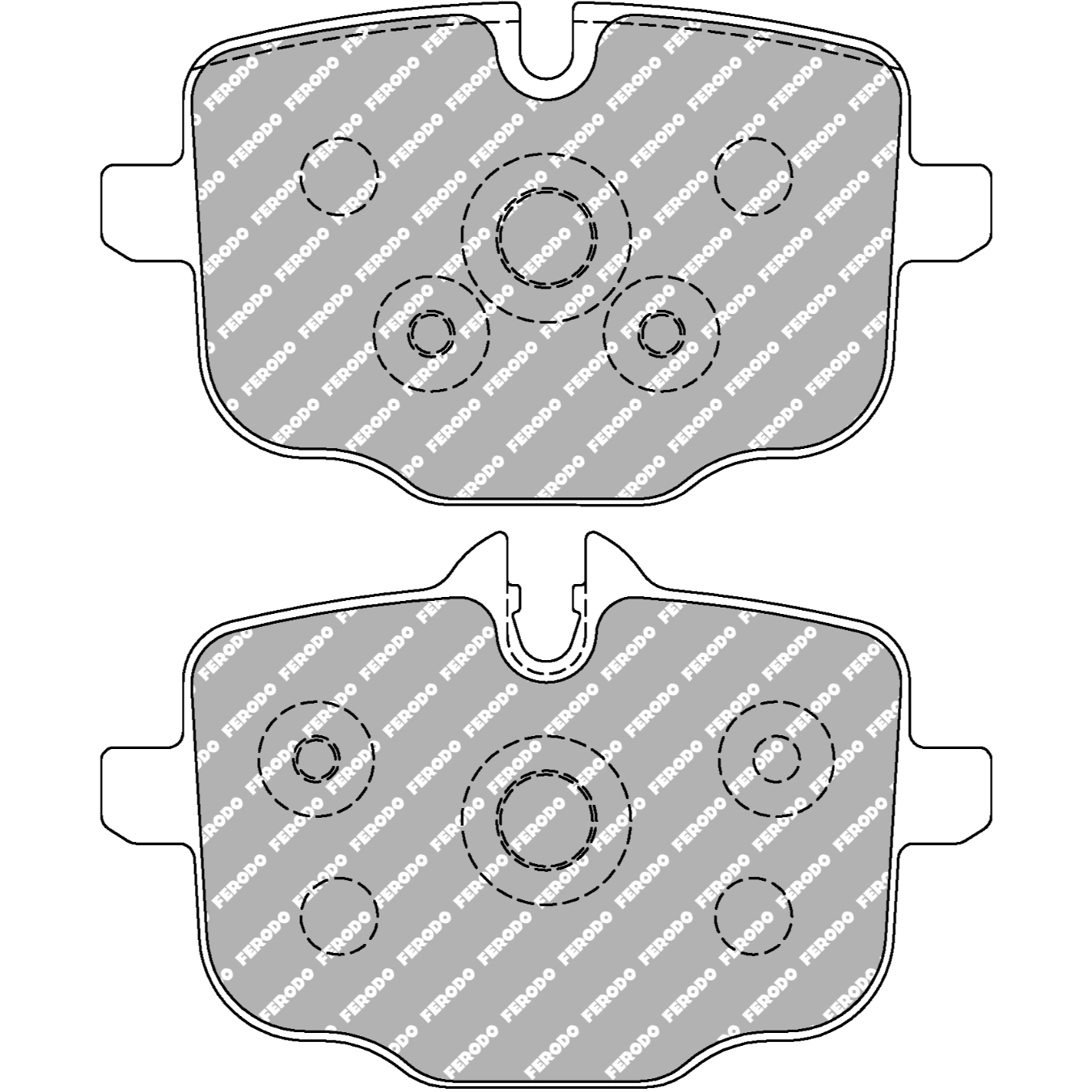 Plaquettes de frein FERODO FCP4381 DS2500 116,2 mm x 66,3 mm x 18 mm