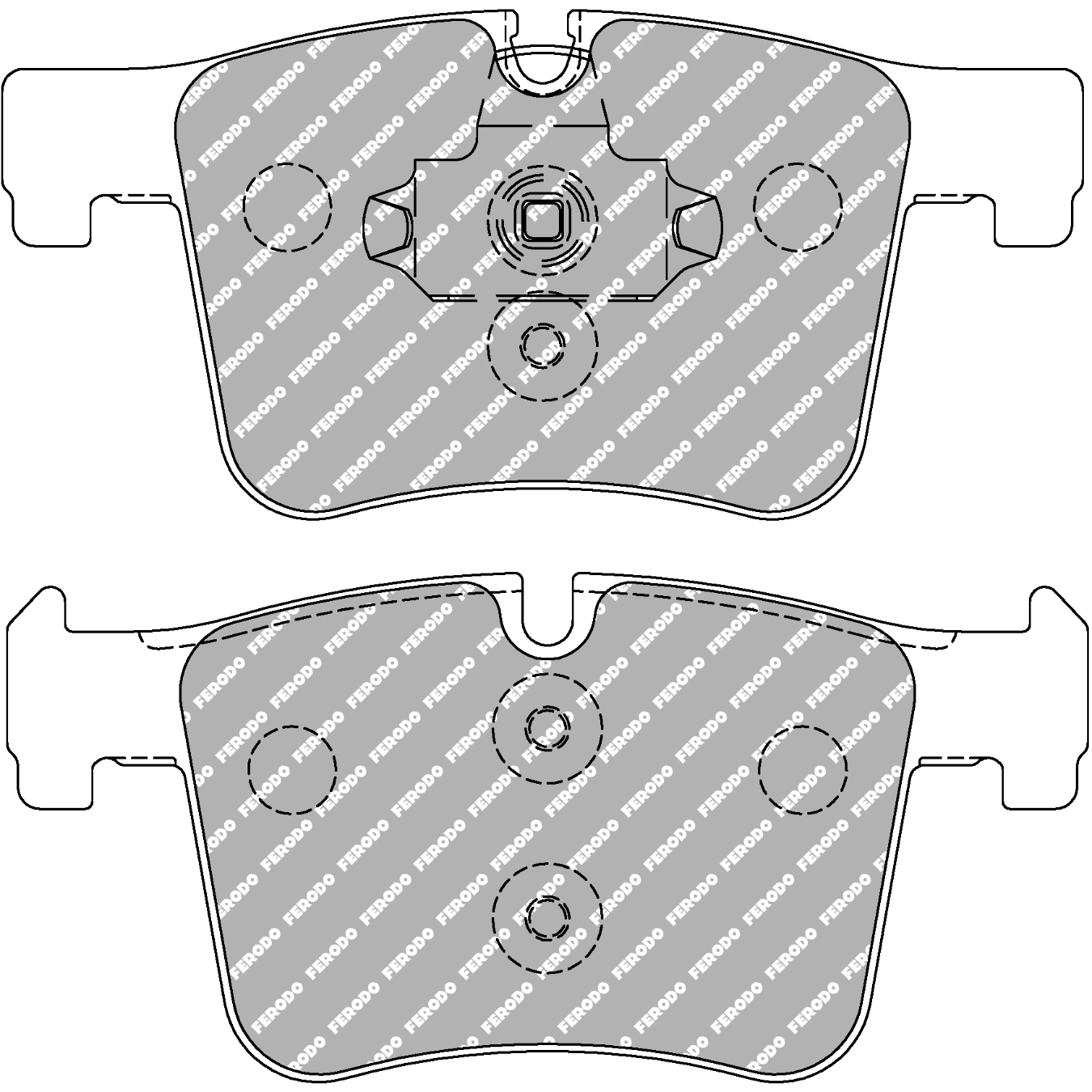 Plaquettes de frein FERODO FCP4394 DS2500 148,5 mm x 70 mm x 19,2 mm