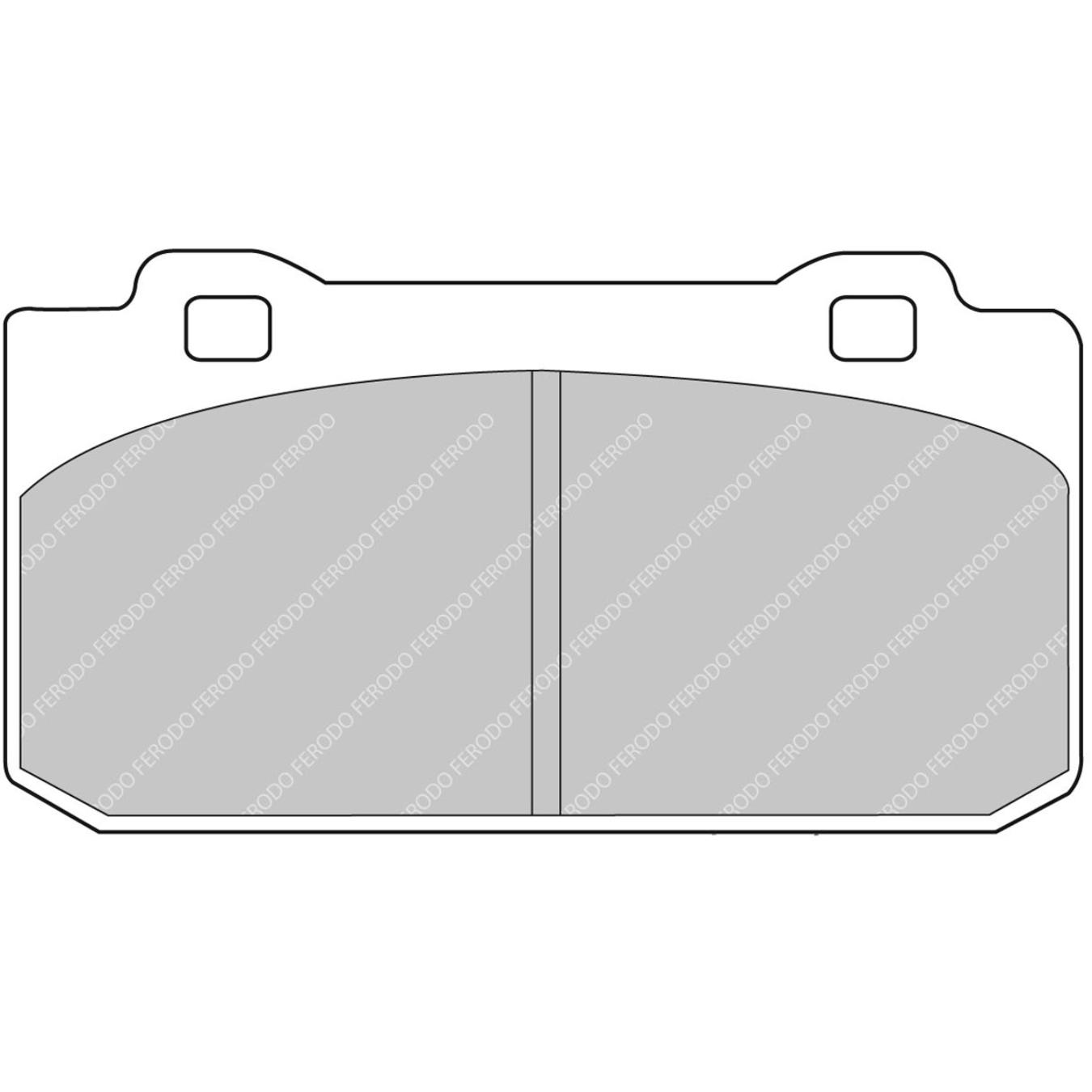 Plaquettes de frein FERODO FCP441 DS2500 100 x 53 x 16 mm