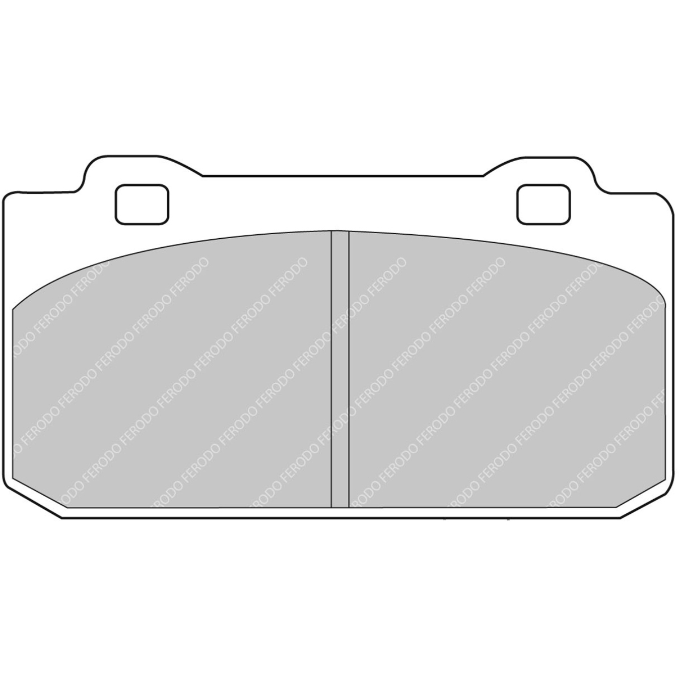 Plaquettes de frein FERODO FCP441 DS3000 100 mm x 53 mm x 16 mm