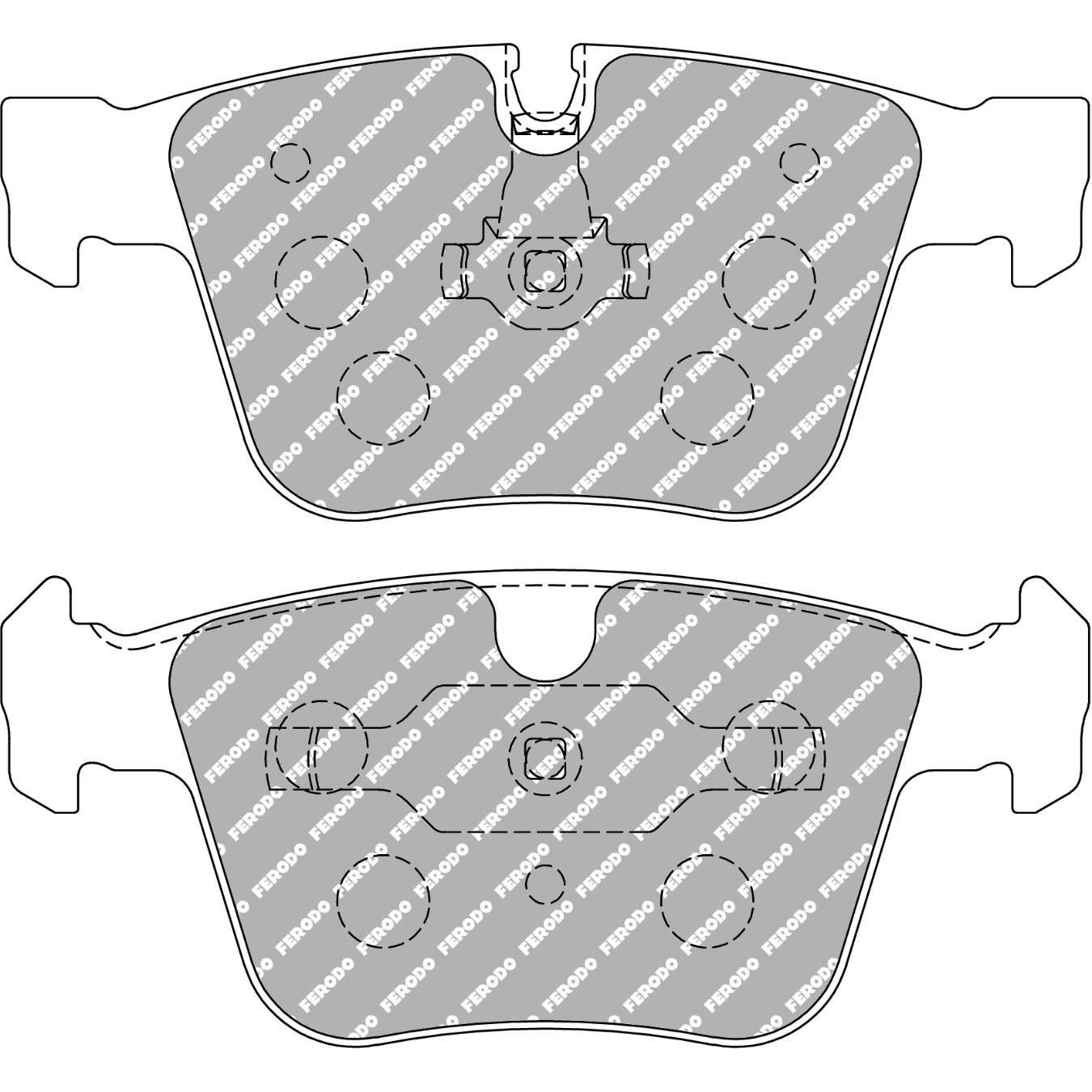 Plaquettes de frein FERODO FCP4413 DS2500 141,3 mm x 61,6 mm x 16,8 mm