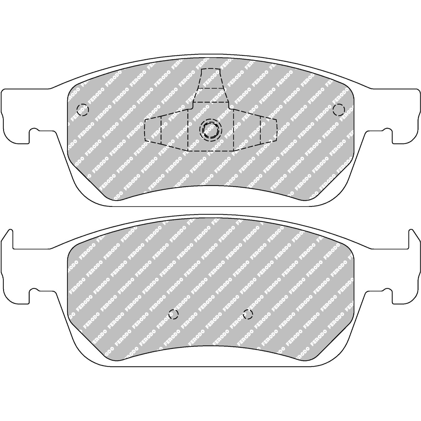 Plaquettes de frein FERODO FCP4416 DS2500 180,3 mm x 65,9 mm x 18 mm