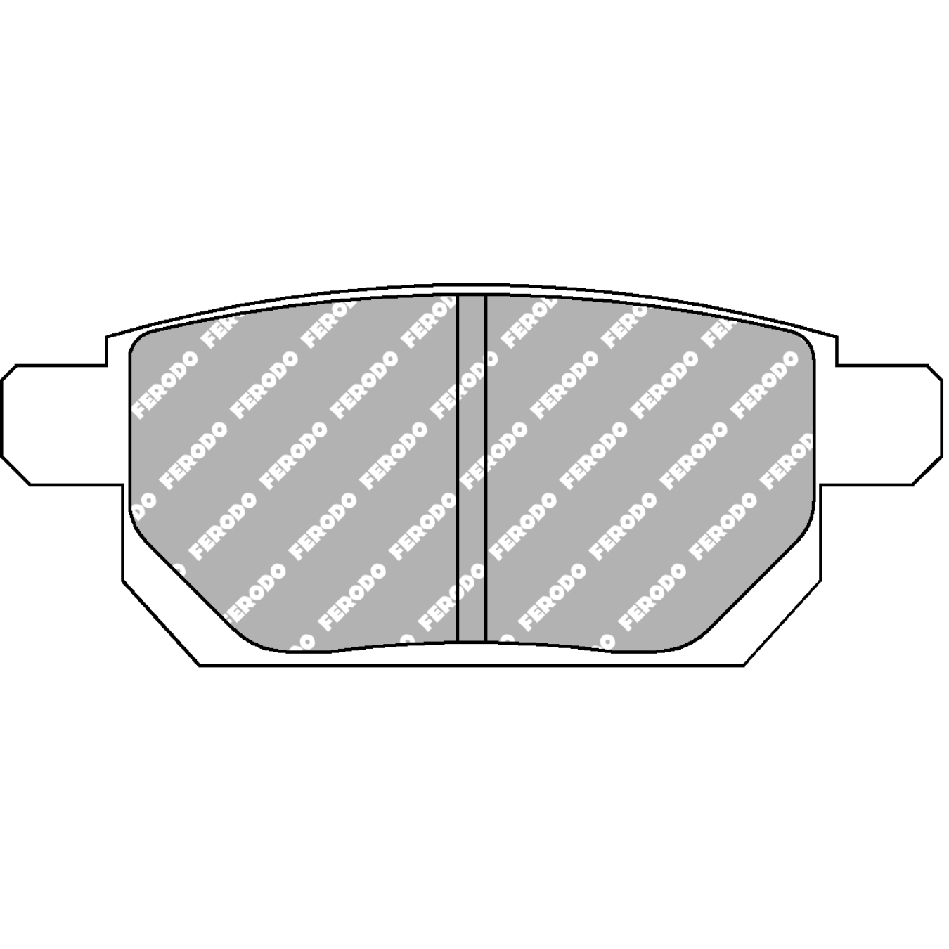 Plaquettes de frein FERODO FCP4430 DS2500 98,6 mm x 40,1 mm x 14,5 mm