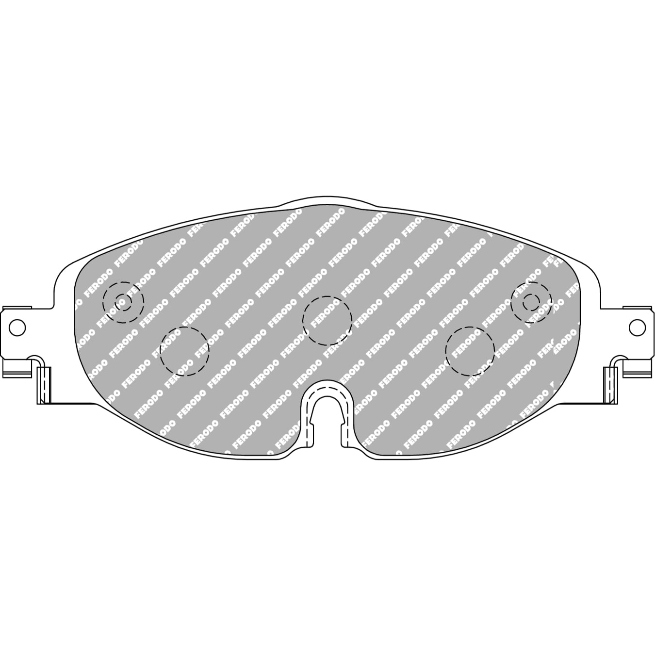Plaquettes de frein FERODO FCP4433 DS2500 160,3 mm x 64,5 mm x 20,3 mm