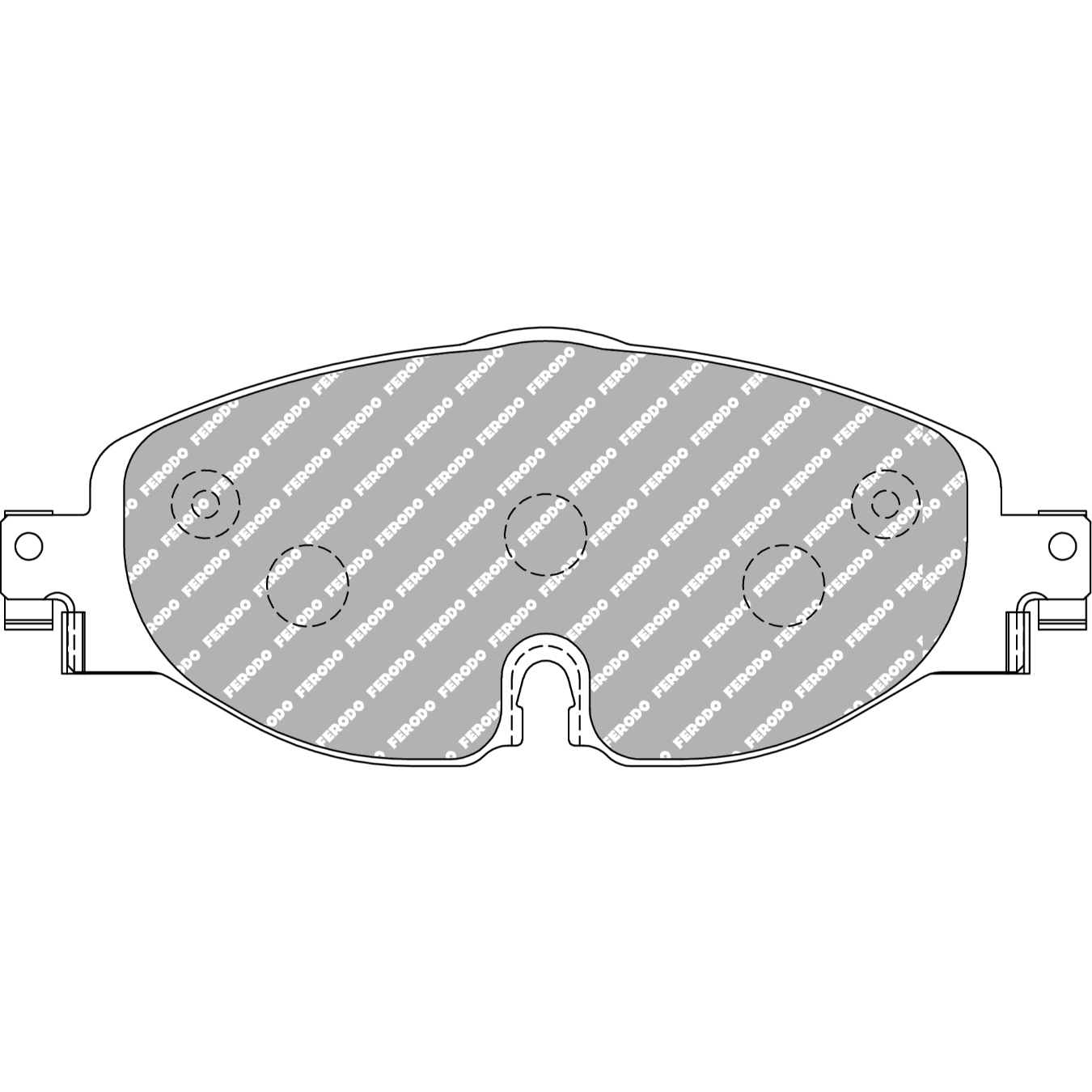 Plaquettes de frein FERODO FCP4433 DSUNO 160,3 mm x 64,5 mm x 20,3 mm