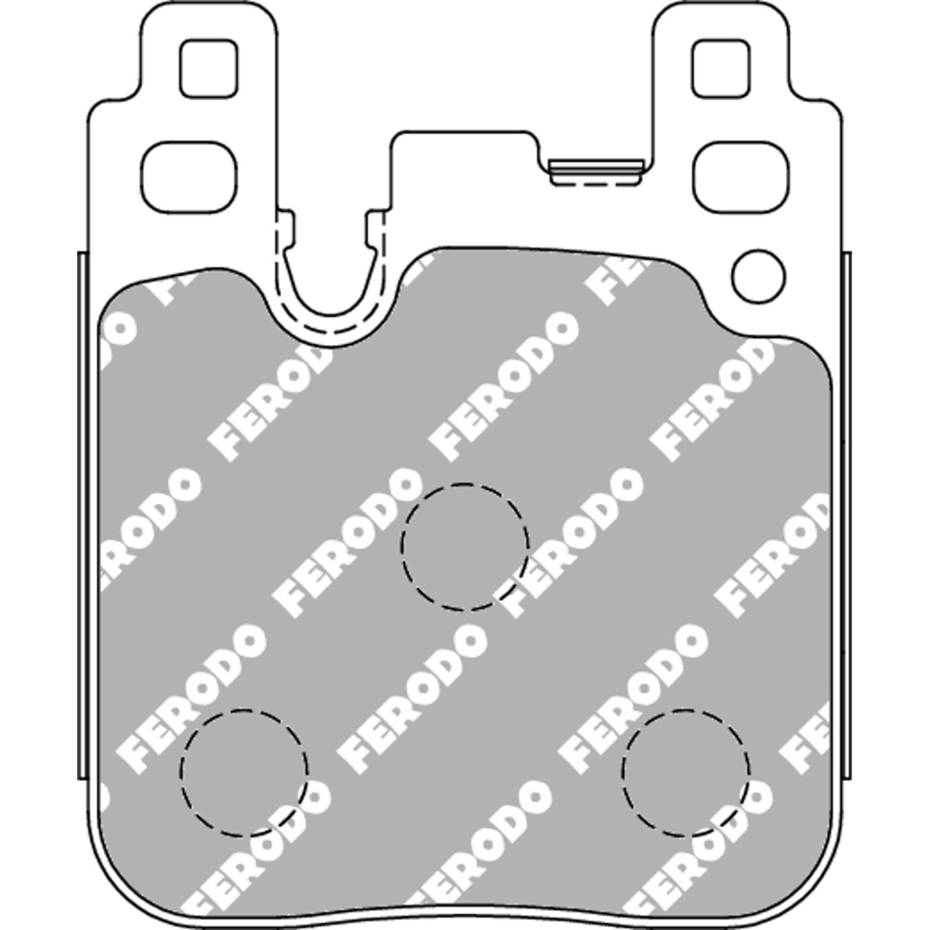 Plaquettes de frein FERODO FCP4663 DS2500 73,6 mm x 88 mm x 17 mm