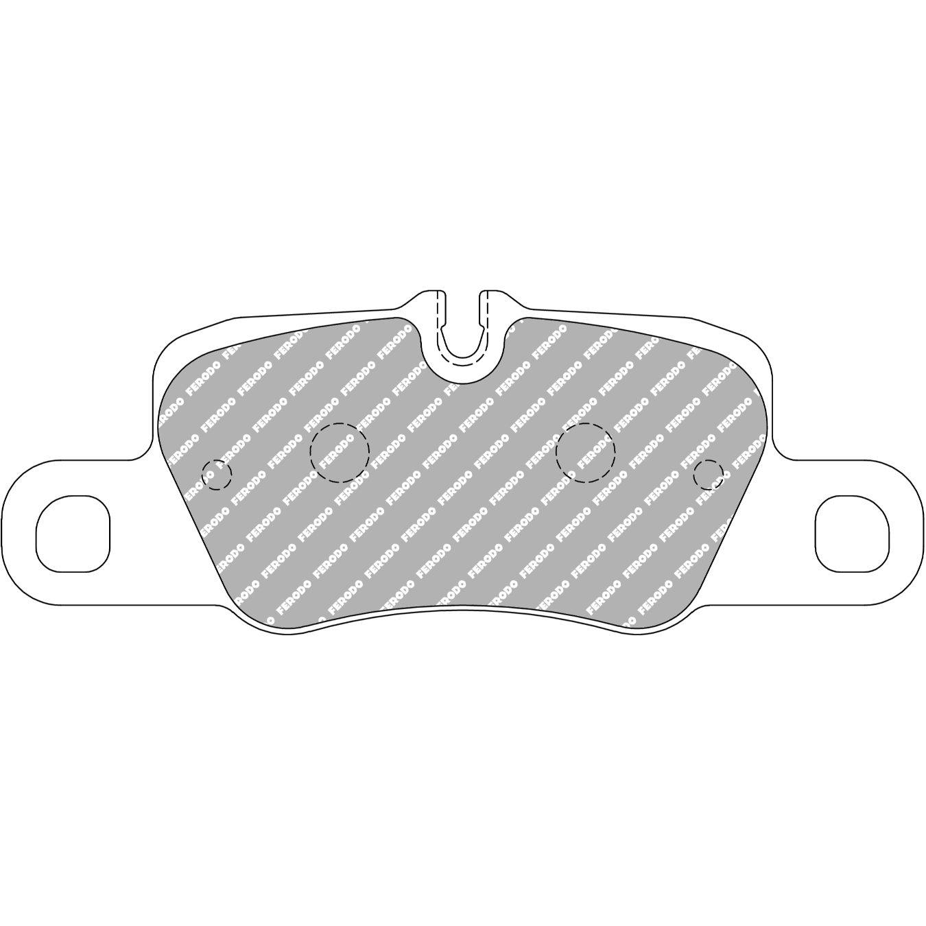 Plaquettes de frein FERODO FCP4713 DS2500 187,7 mm x 70,6 mm x 16 mm