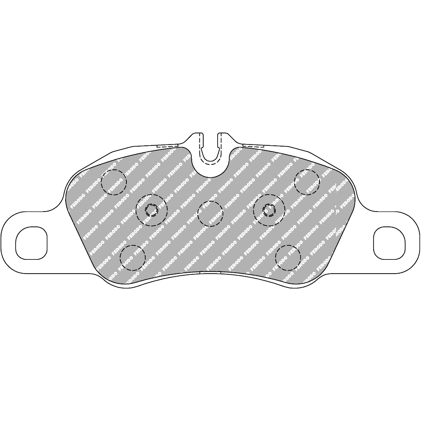 Plaquettes de frein FERODO FCP4805 DSUNO 199,7 mm x 74,6 mm x 18,5 mm