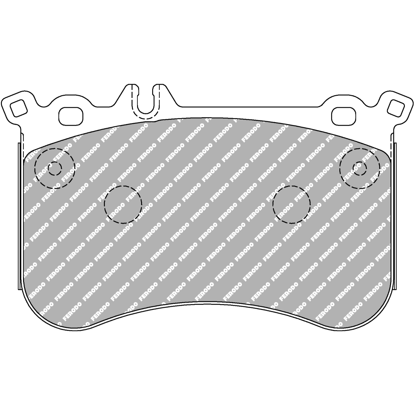 Plaquettes de frein FERODO FCP4806 DS3000 154,6 mm x 92,6 mm x 16,7 mm