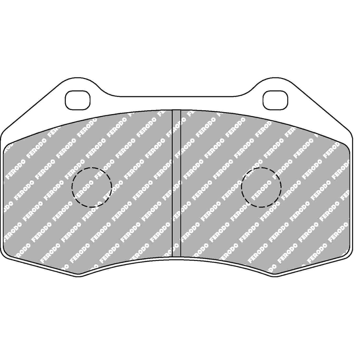Plaquettes de frein FERODO FCP4821 DS2500 124,8 mm x 70,7 mm x 13,8 mm