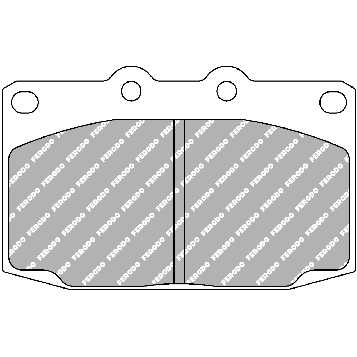 Plaquettes de frein FERODO FCP483 DS2500 106,8 mm x 66,5 mm x 15,1 mm