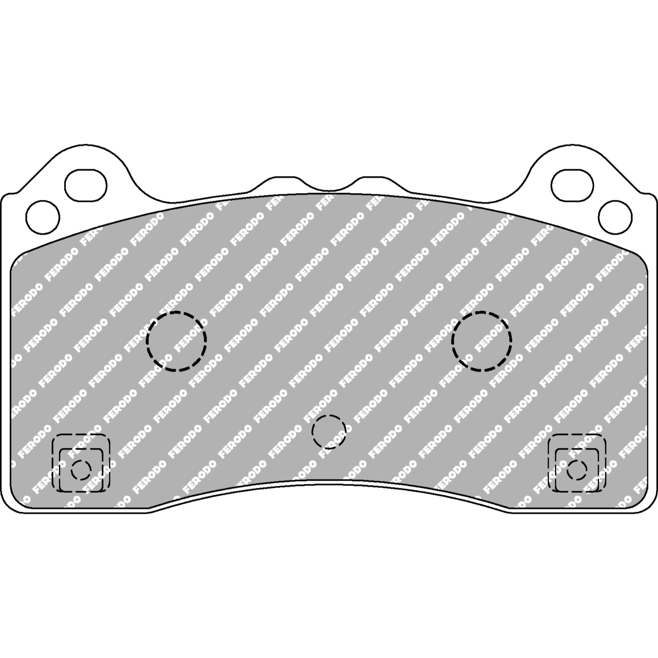 Plaquettes de frein FERODO FCP4830 DS1.11 137,8 mm x 77,9 mm x 15,1 mm